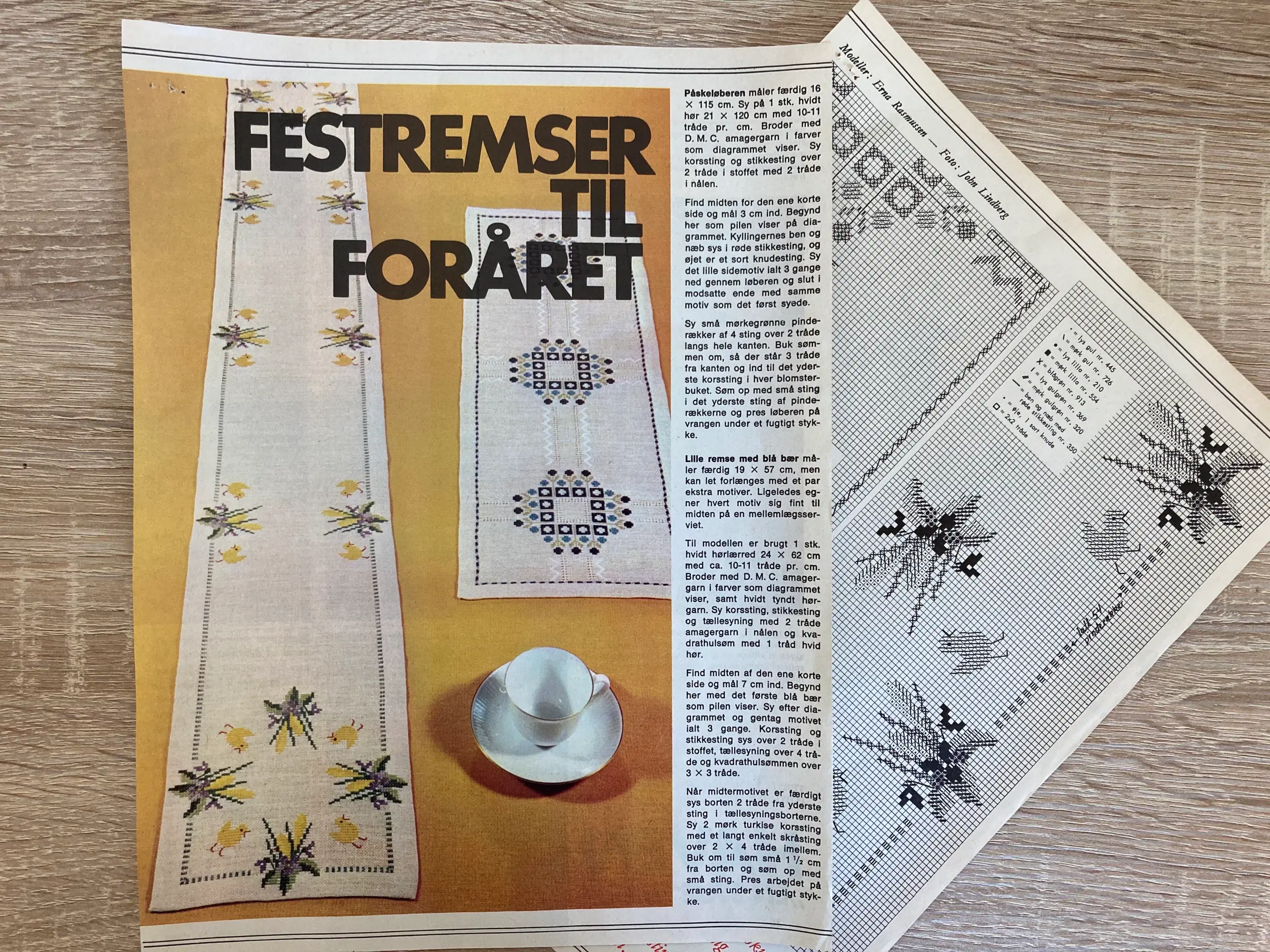 Broderimønster: 2 festremser/påskeløbere