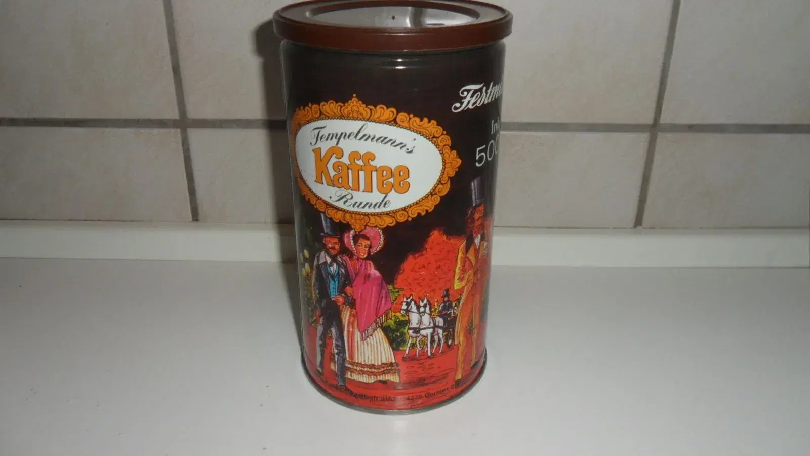 Retro  kaffe / te dåser 5 stk