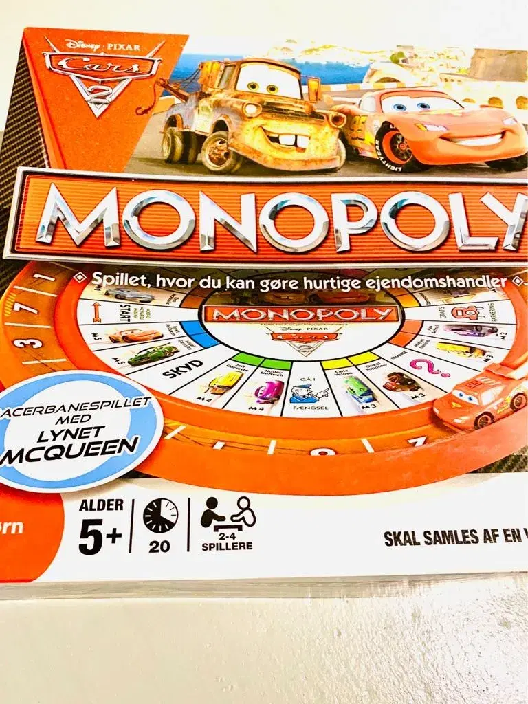 Disney Cars Monopoly bræt spil nyt