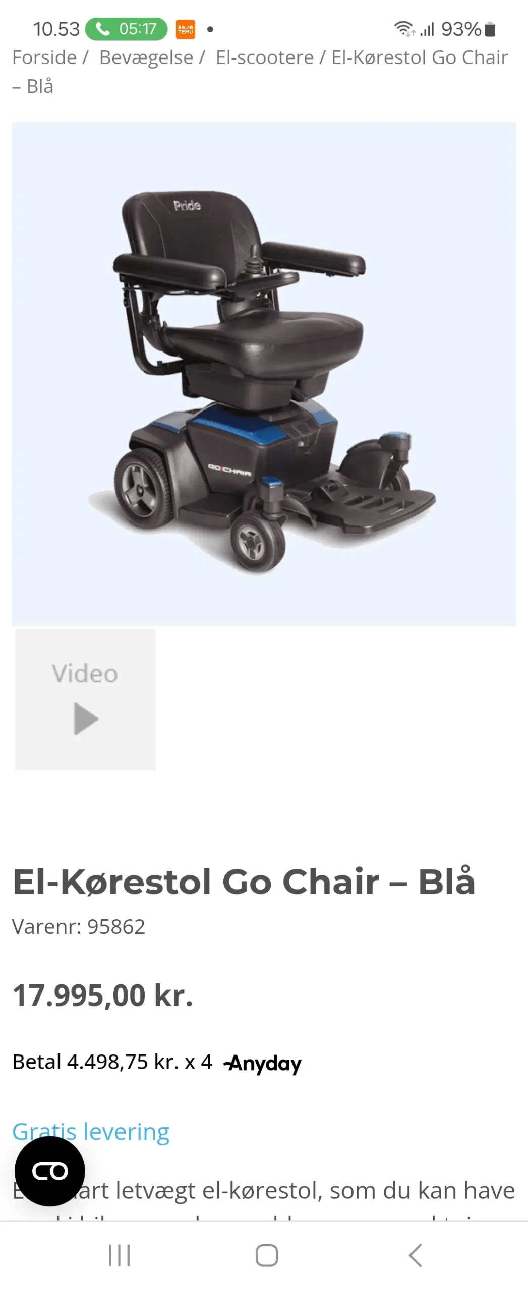 El Kørestol Go Chair