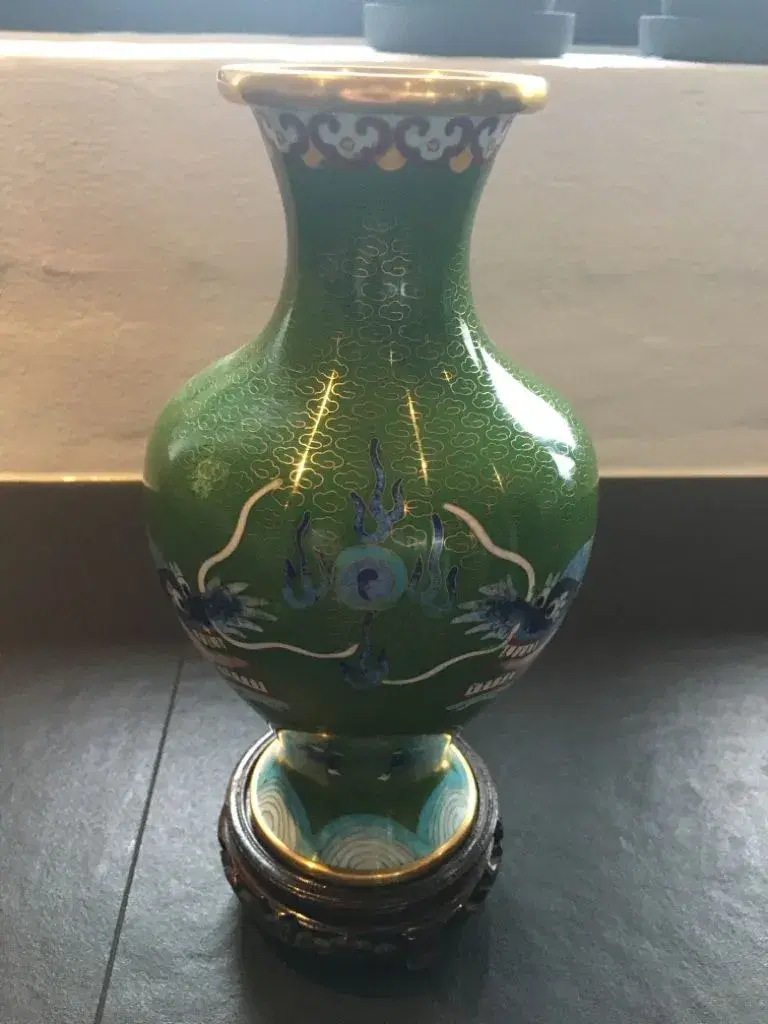 Cloisonne vase - håndlavet kinesisk