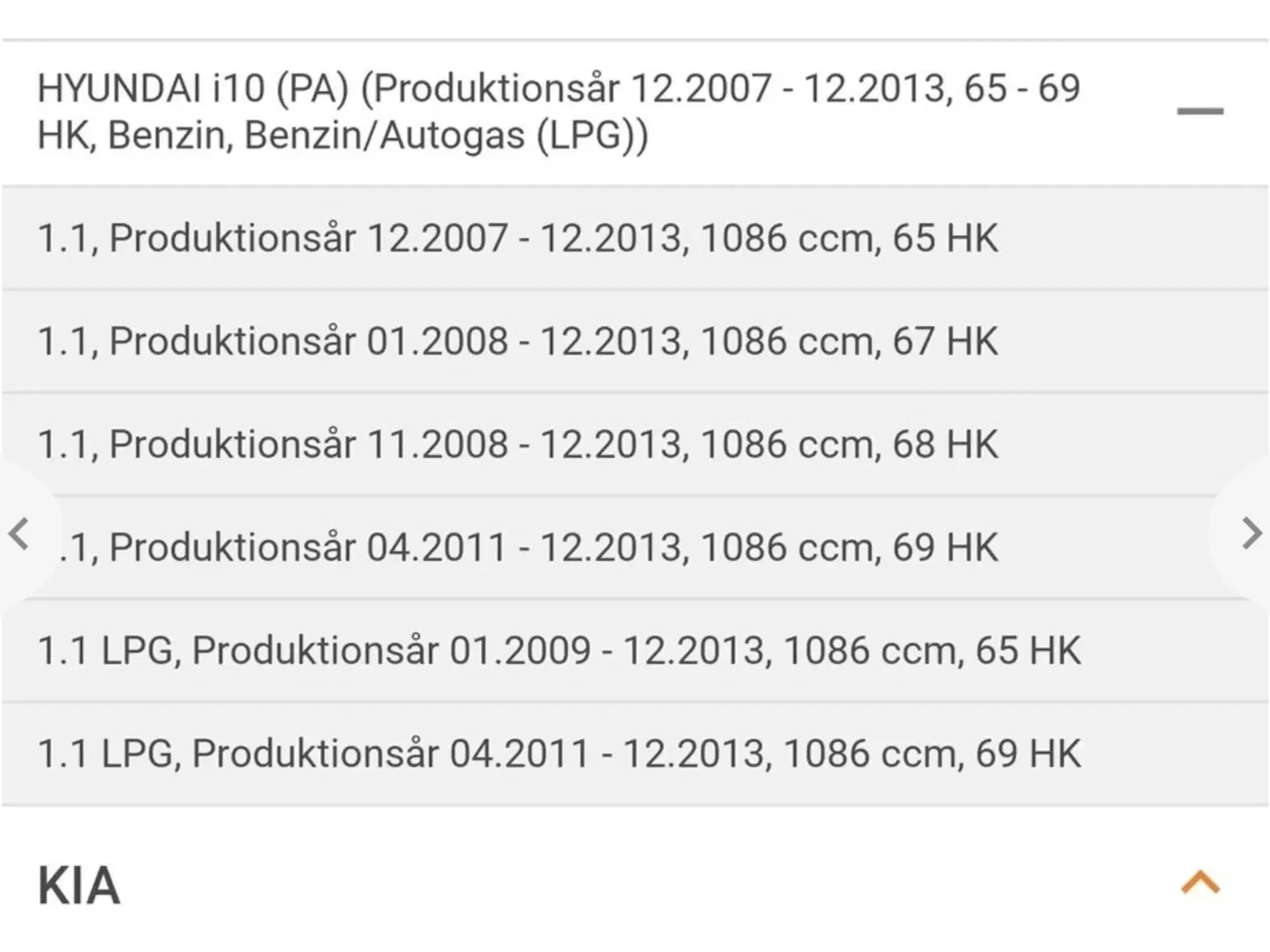 Kia Picanto, Hyundai I10. Luk koblingssæt.