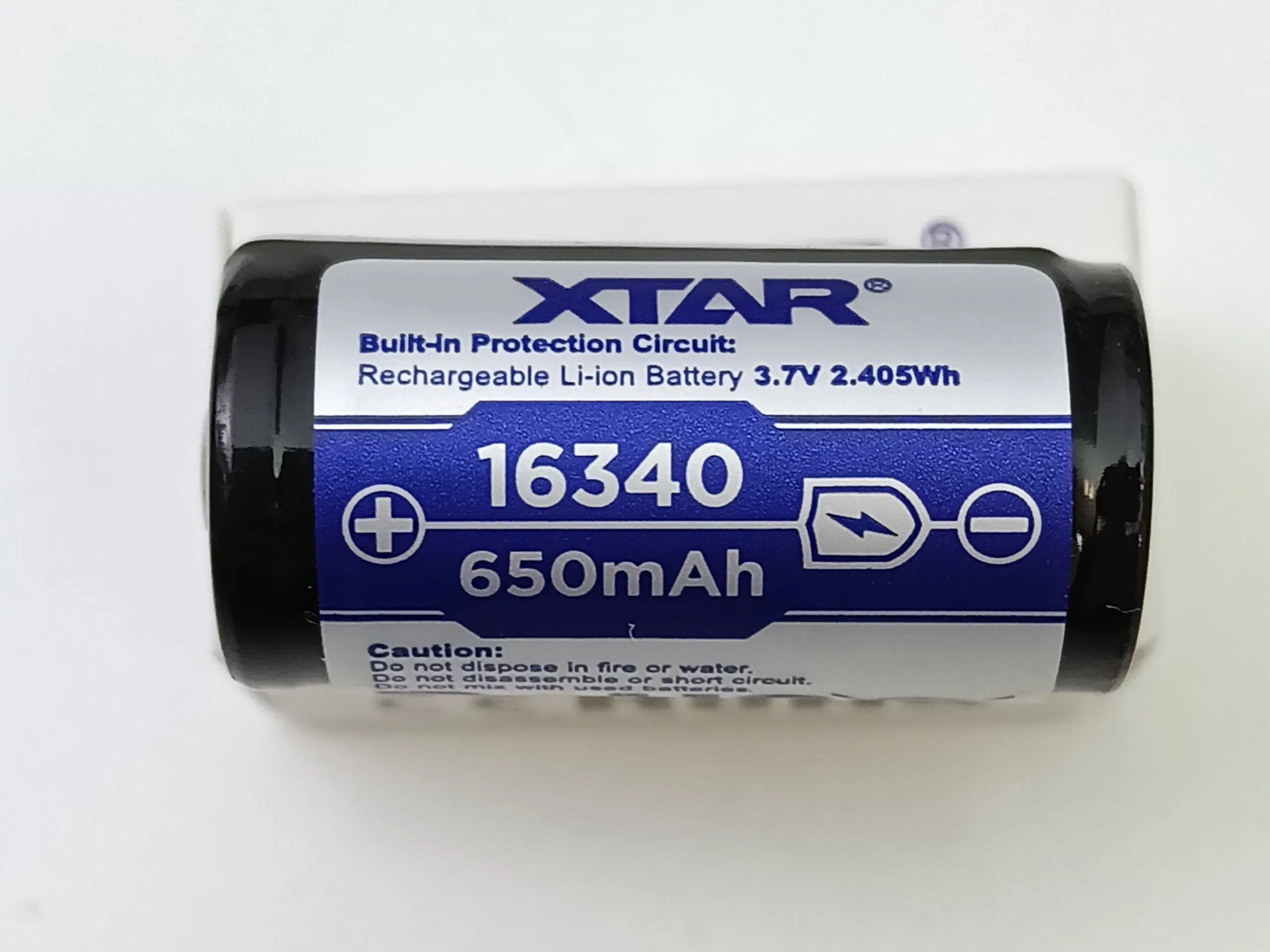 NY! 16340 37V 650mAh Genopladelige Li-ion Batteri