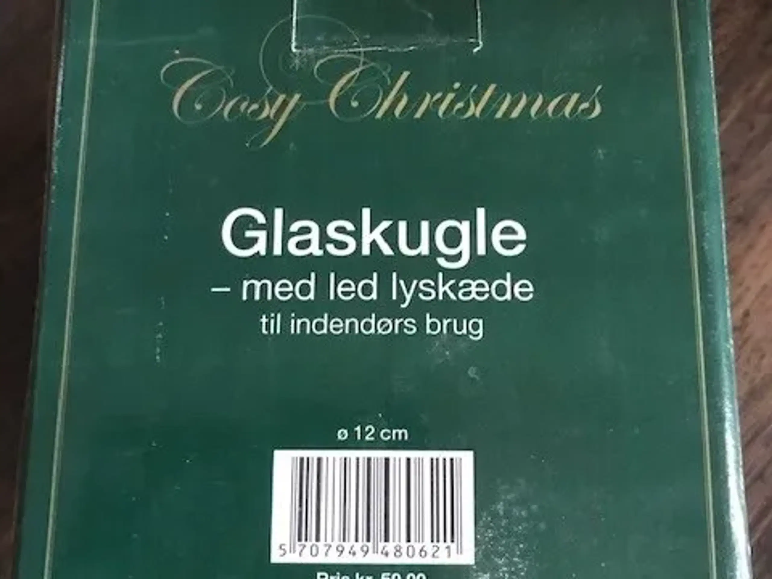 Glaskugler med led lyskæde Samlet pris