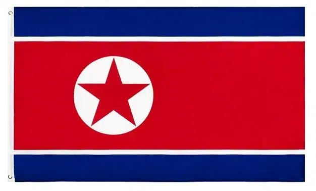 Nord Korea flag stort