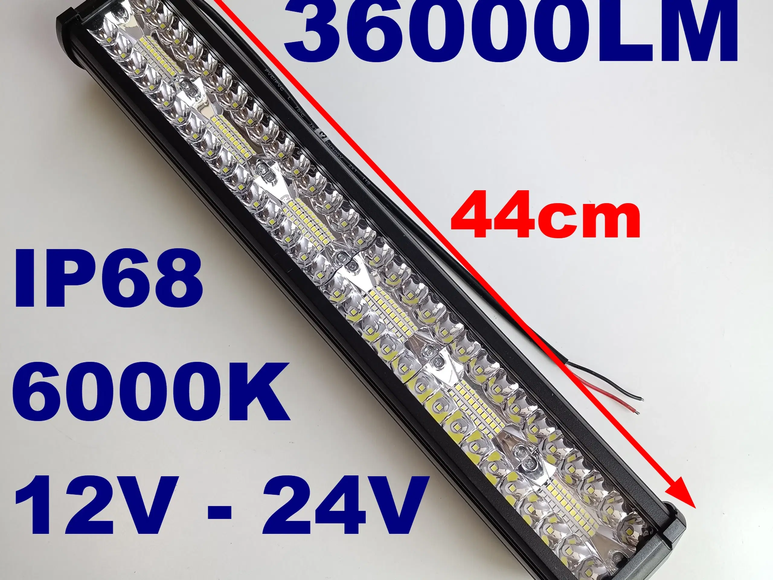 NY! 36000LM 120 LED BAR 360W 12V-24V 6000K IP67