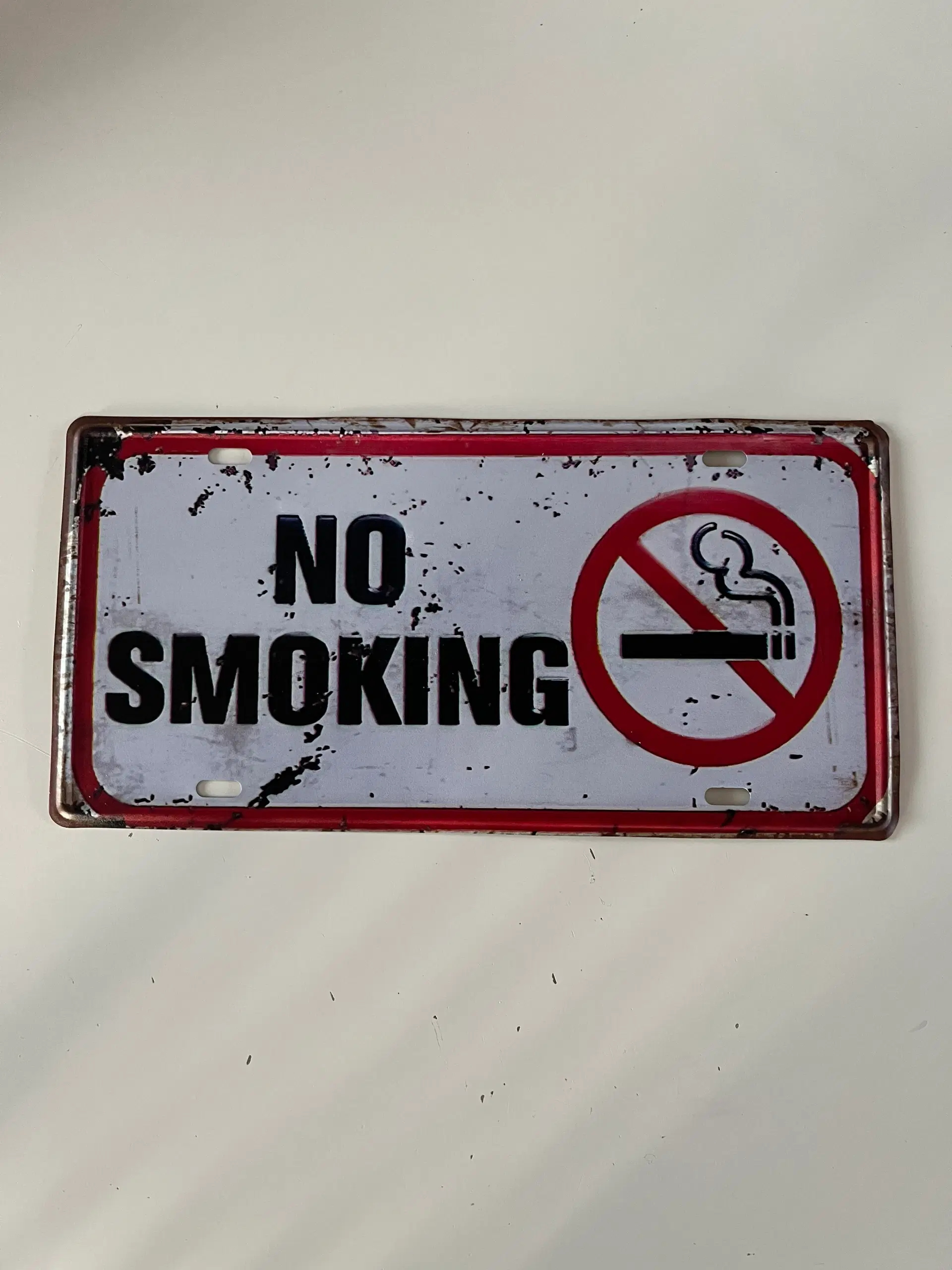 No smoking emaljeskilt