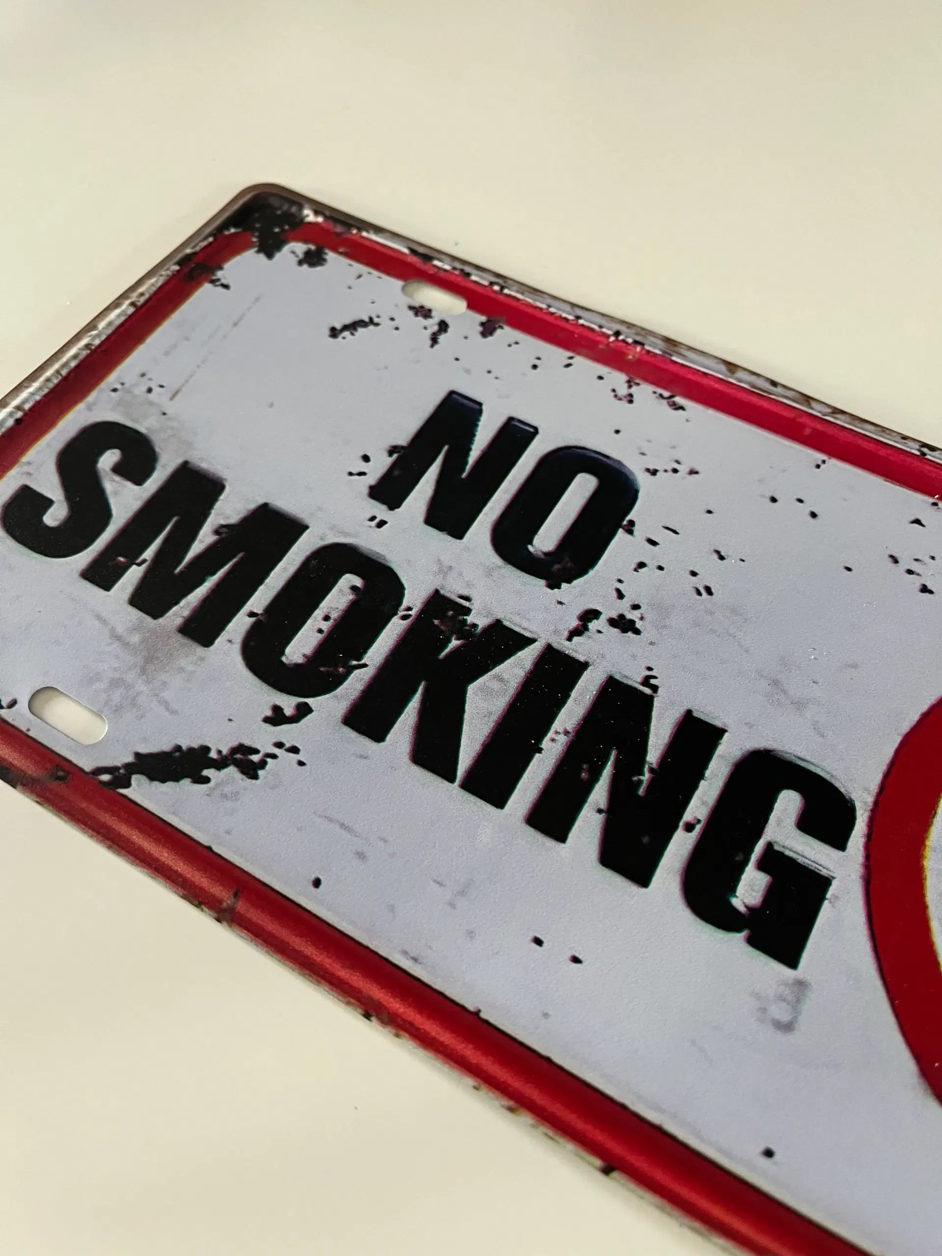 No smoking emaljeskilt