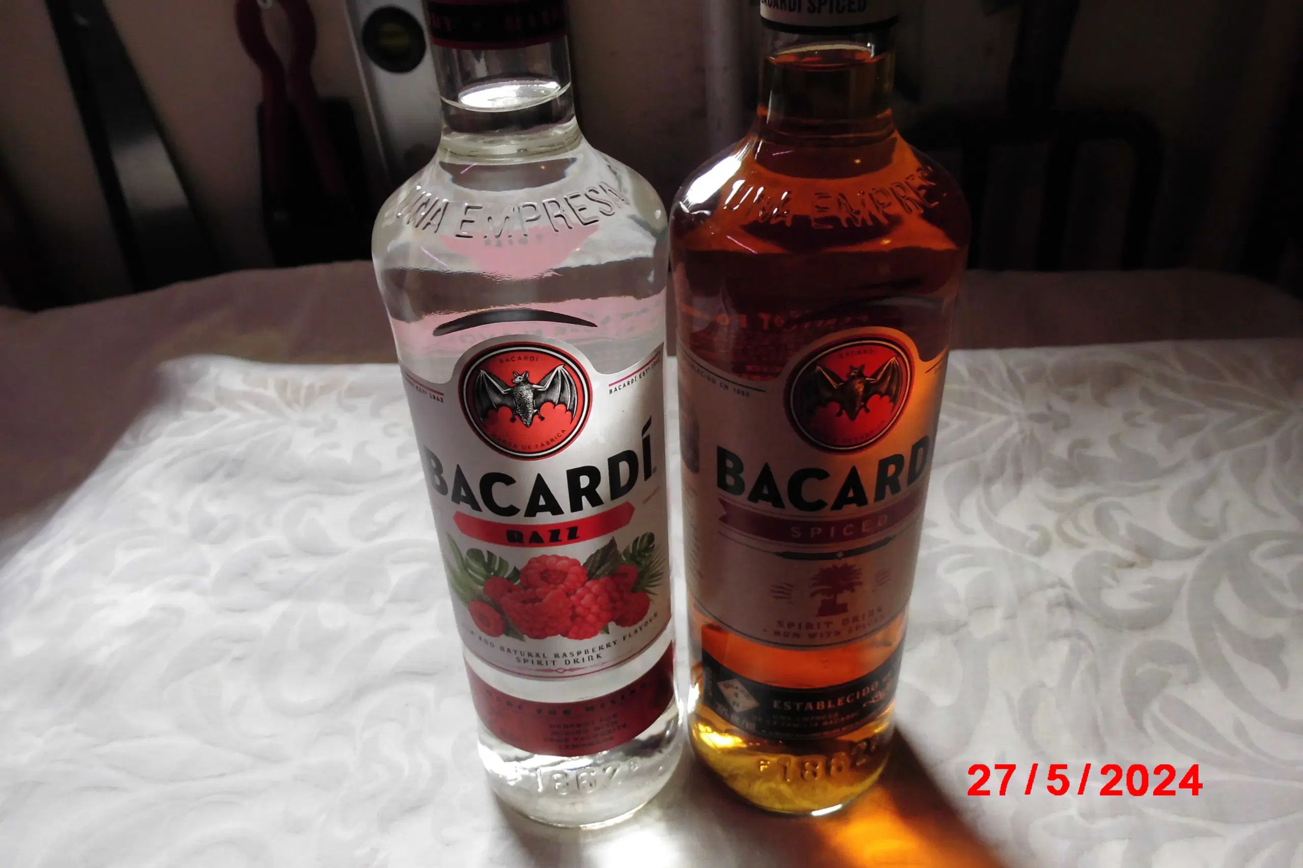 2 flasker Bacardi original 32-35 % alkohol