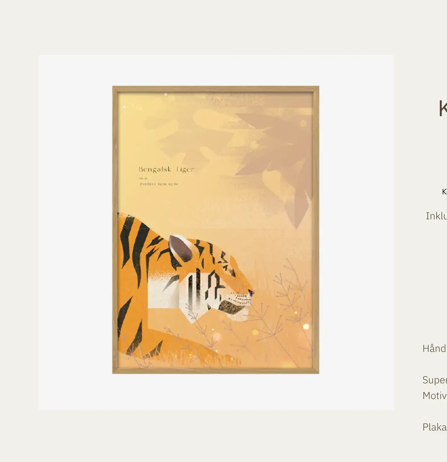 design plakat Tiger