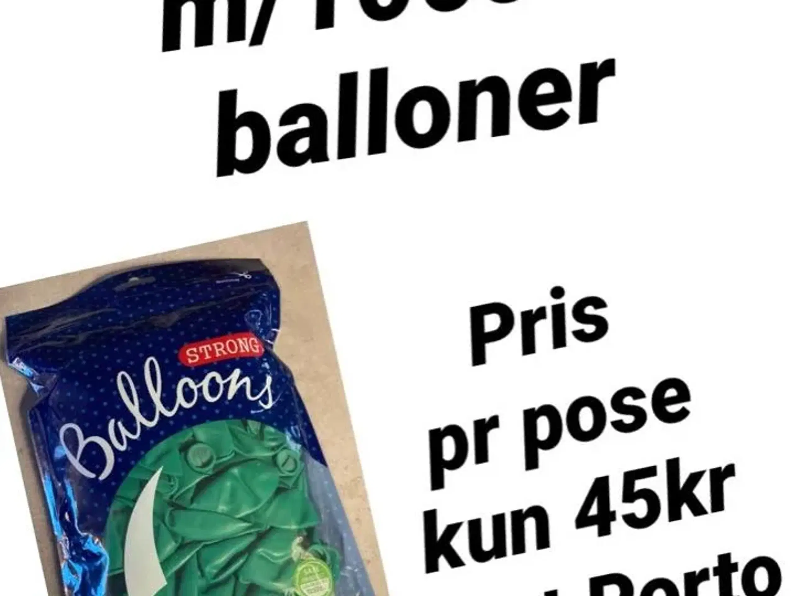 1 pose m/100stk balloner