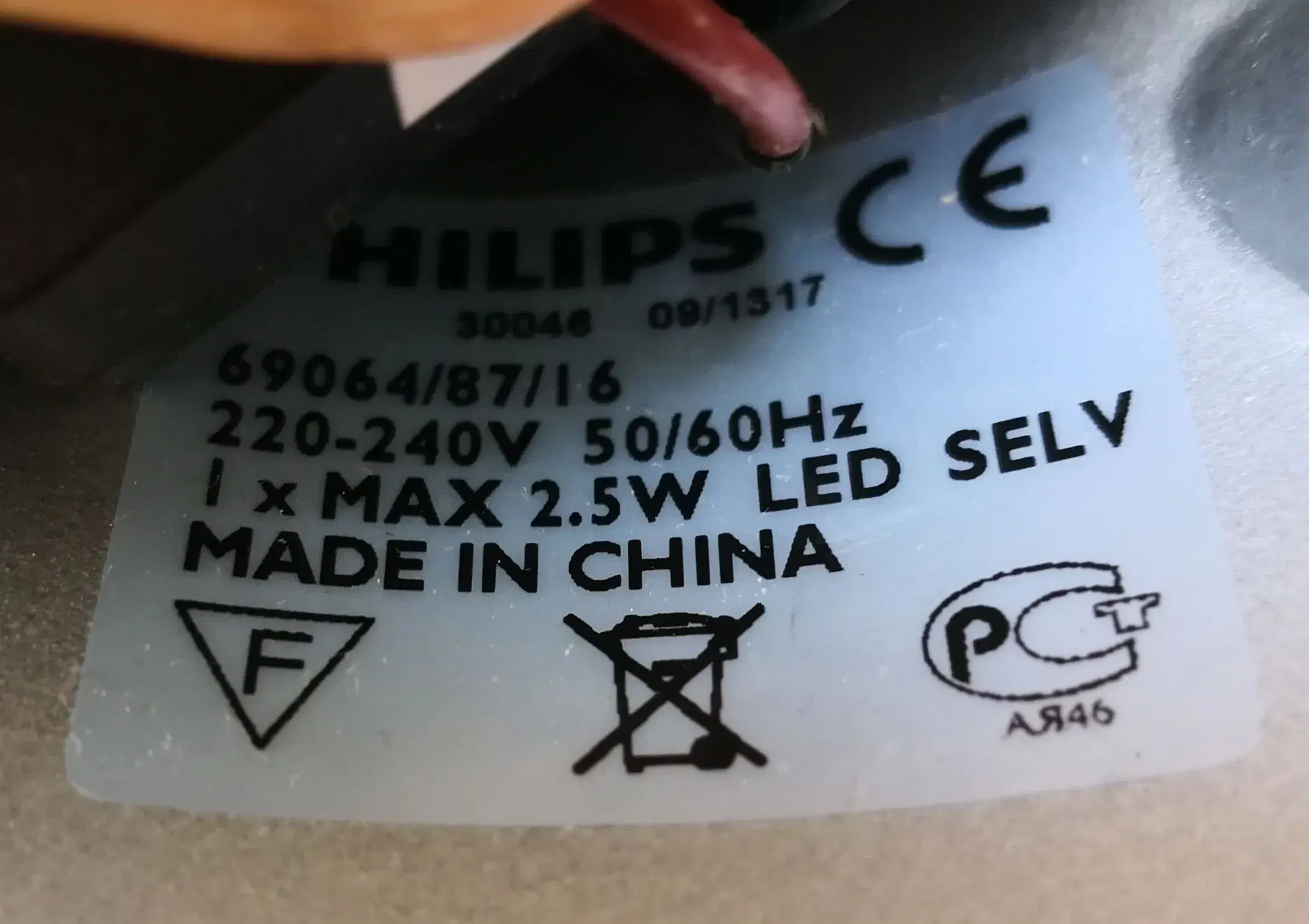 2 stk Philips Væglampe LED Flex svanehals 220V