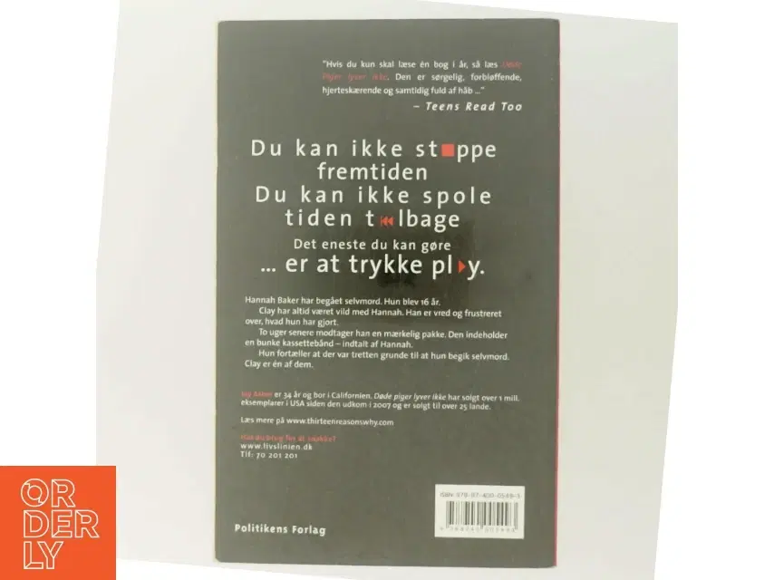 Døde piger lyver ikke af Jay Asher (Bog)