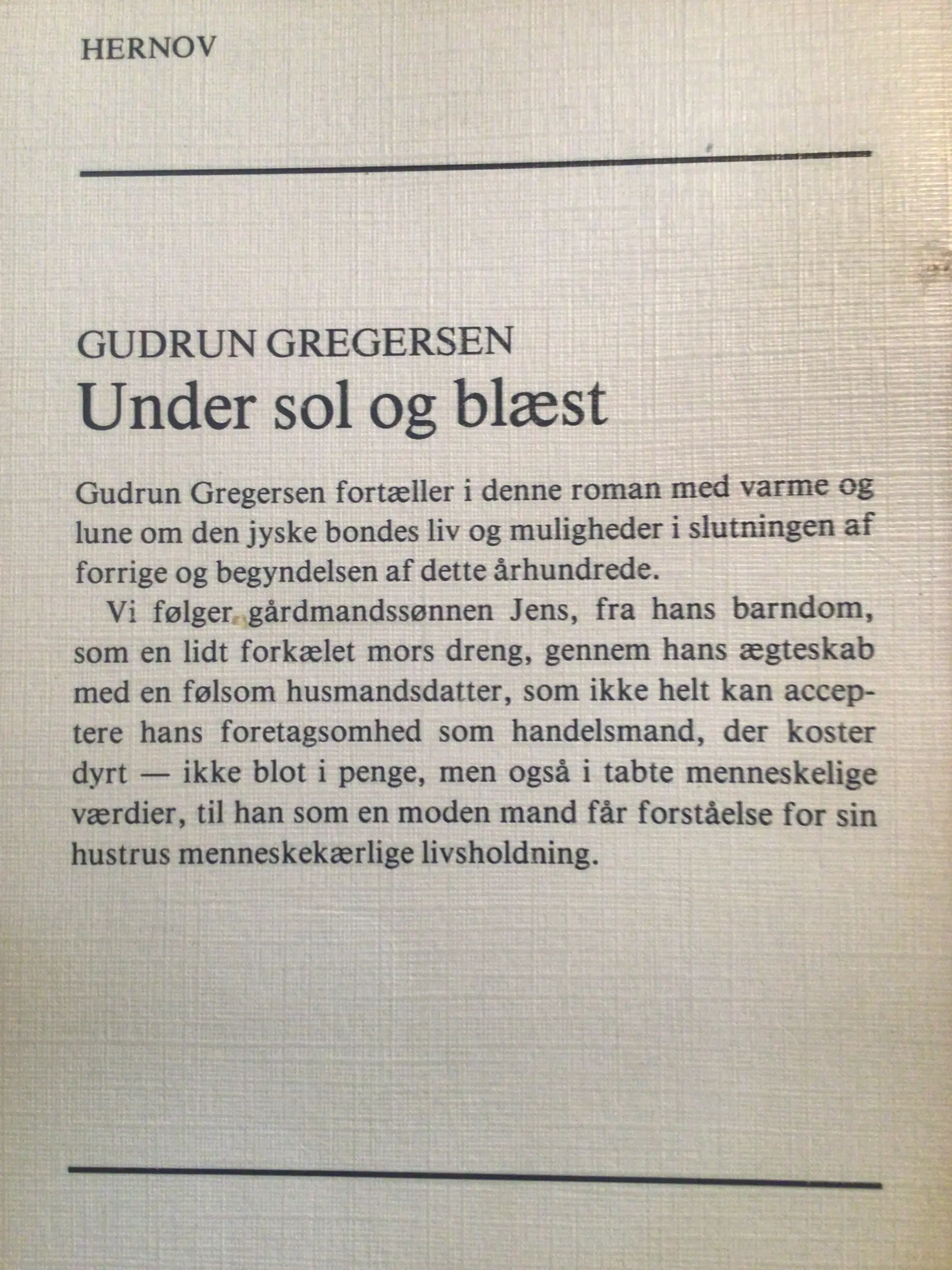 Gudrun Gregersen : Under sol og blæst