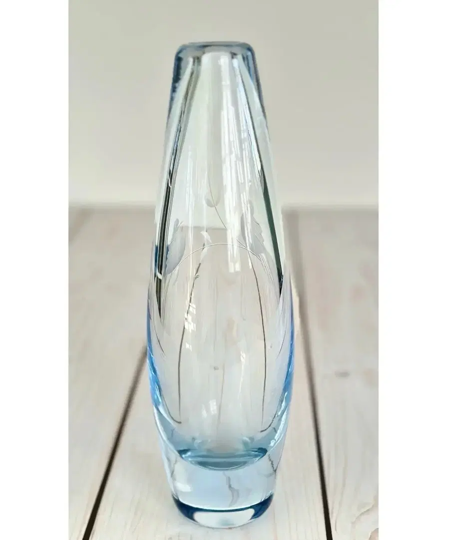 Vintage glas vase med fugle