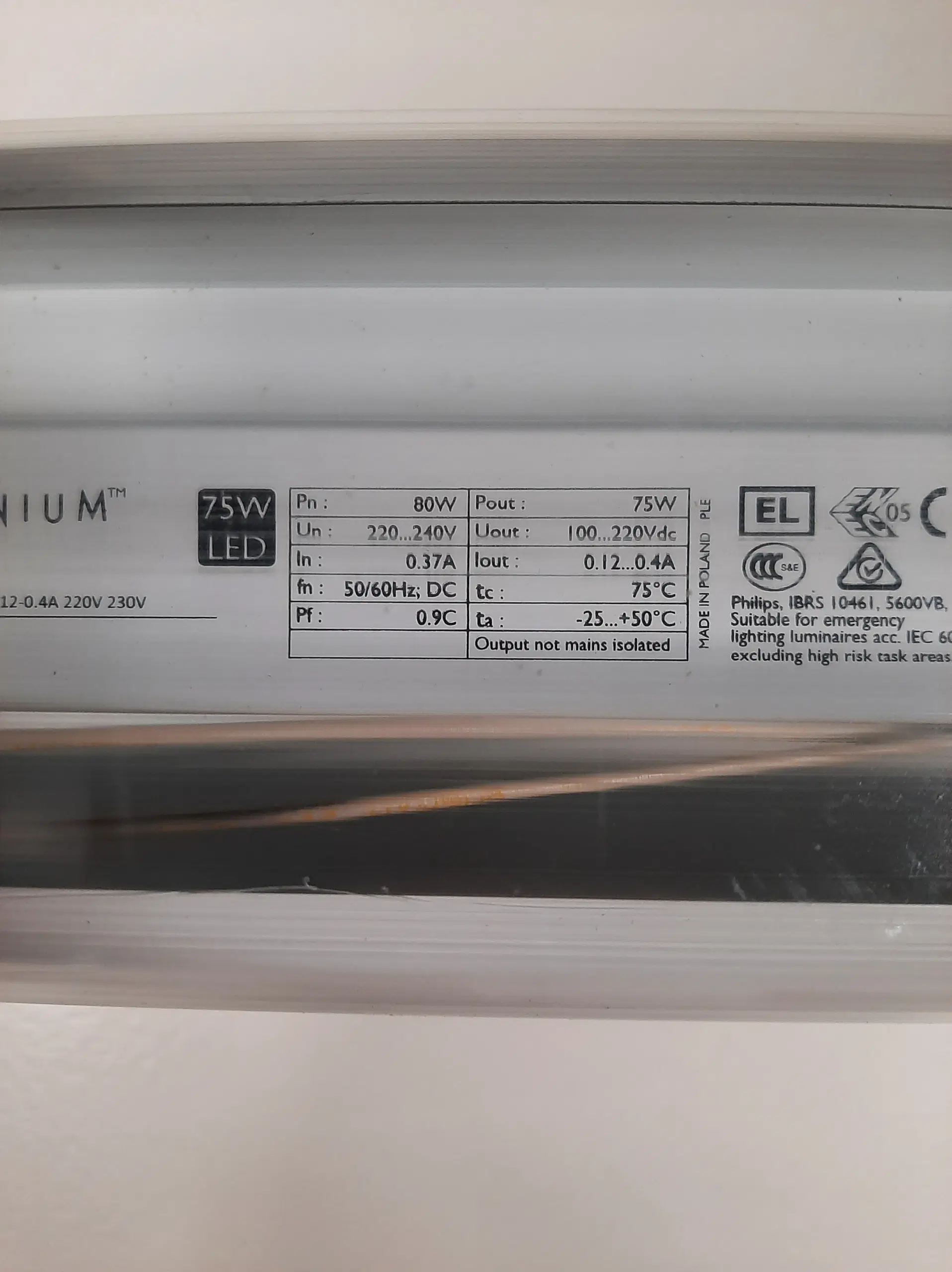 Philips pacific led wt480c industriarmatur 1300x96x96mm