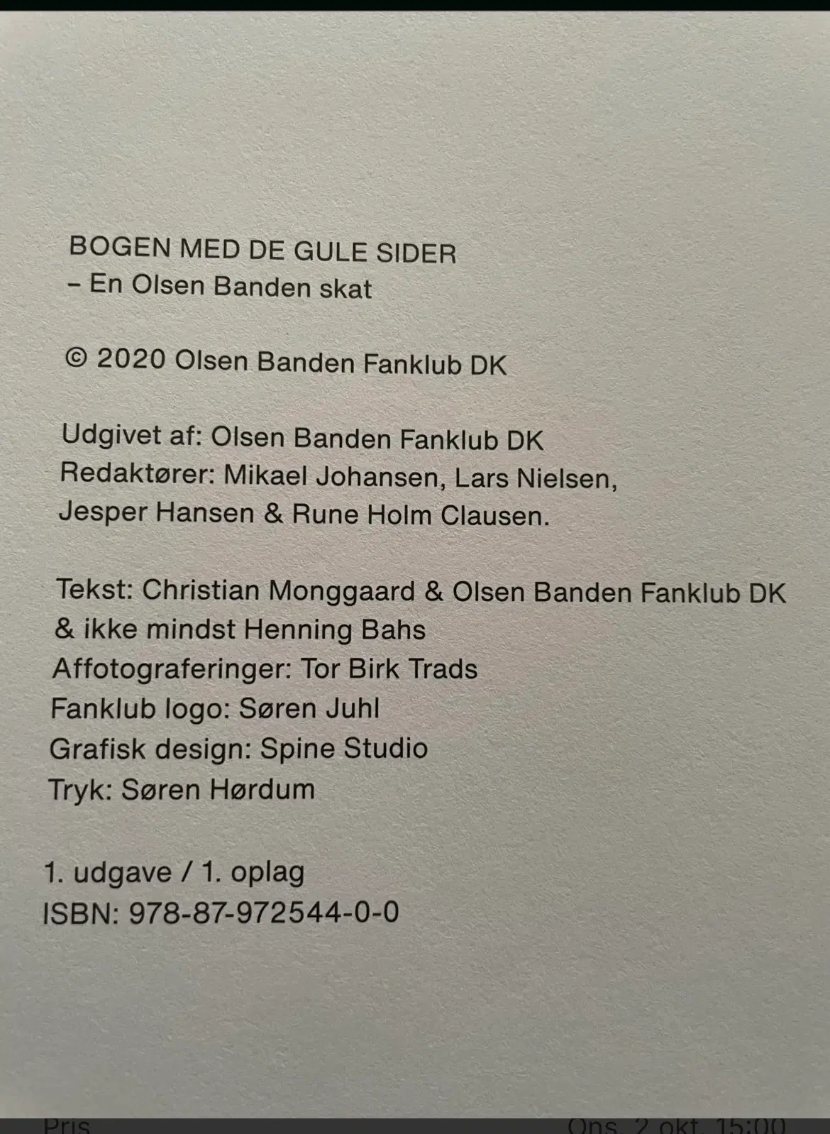 Olsen Banden - De gule sider BOG