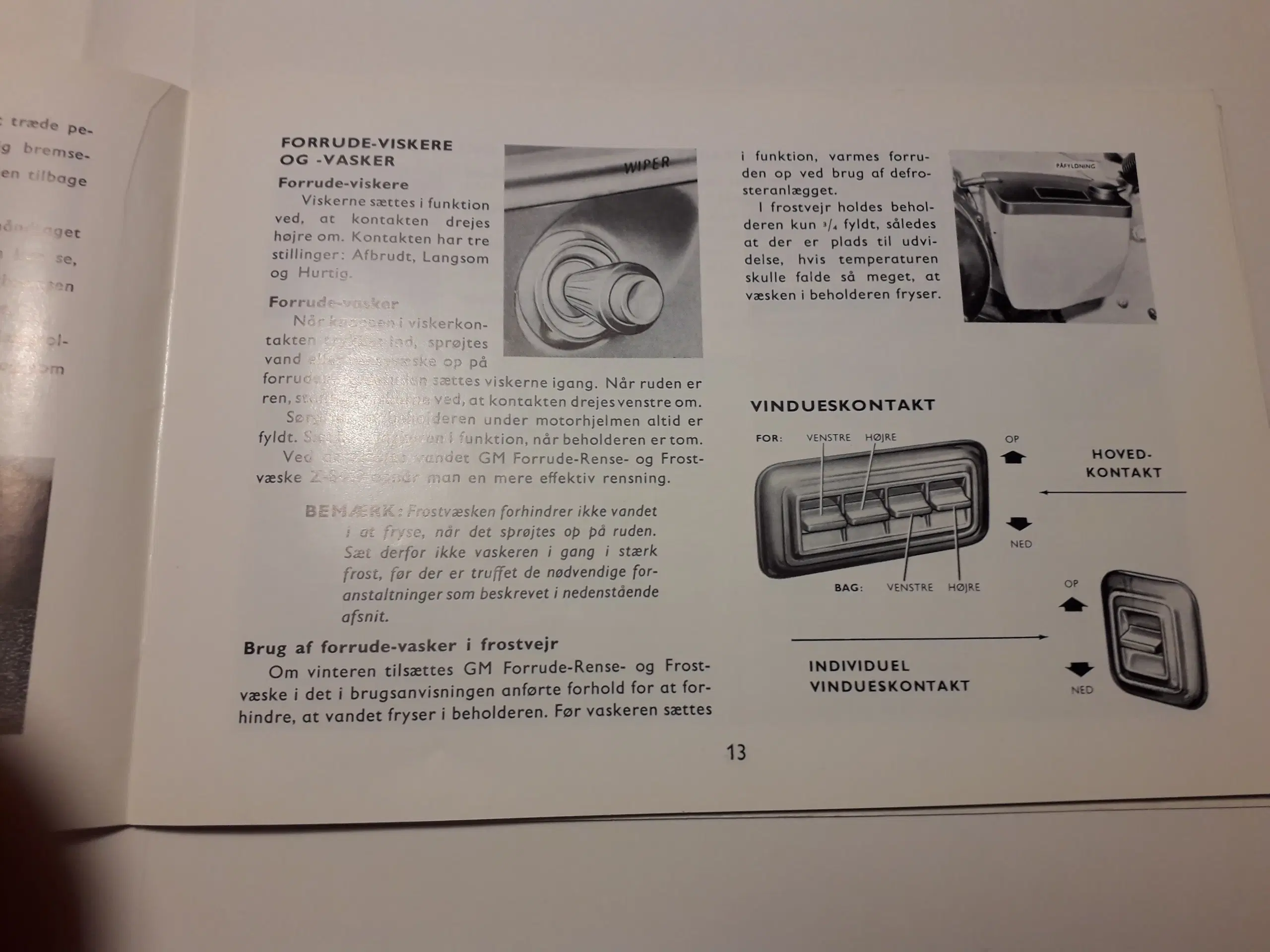 Chevrolet 1961 Original Instruktionsbog på Dansk