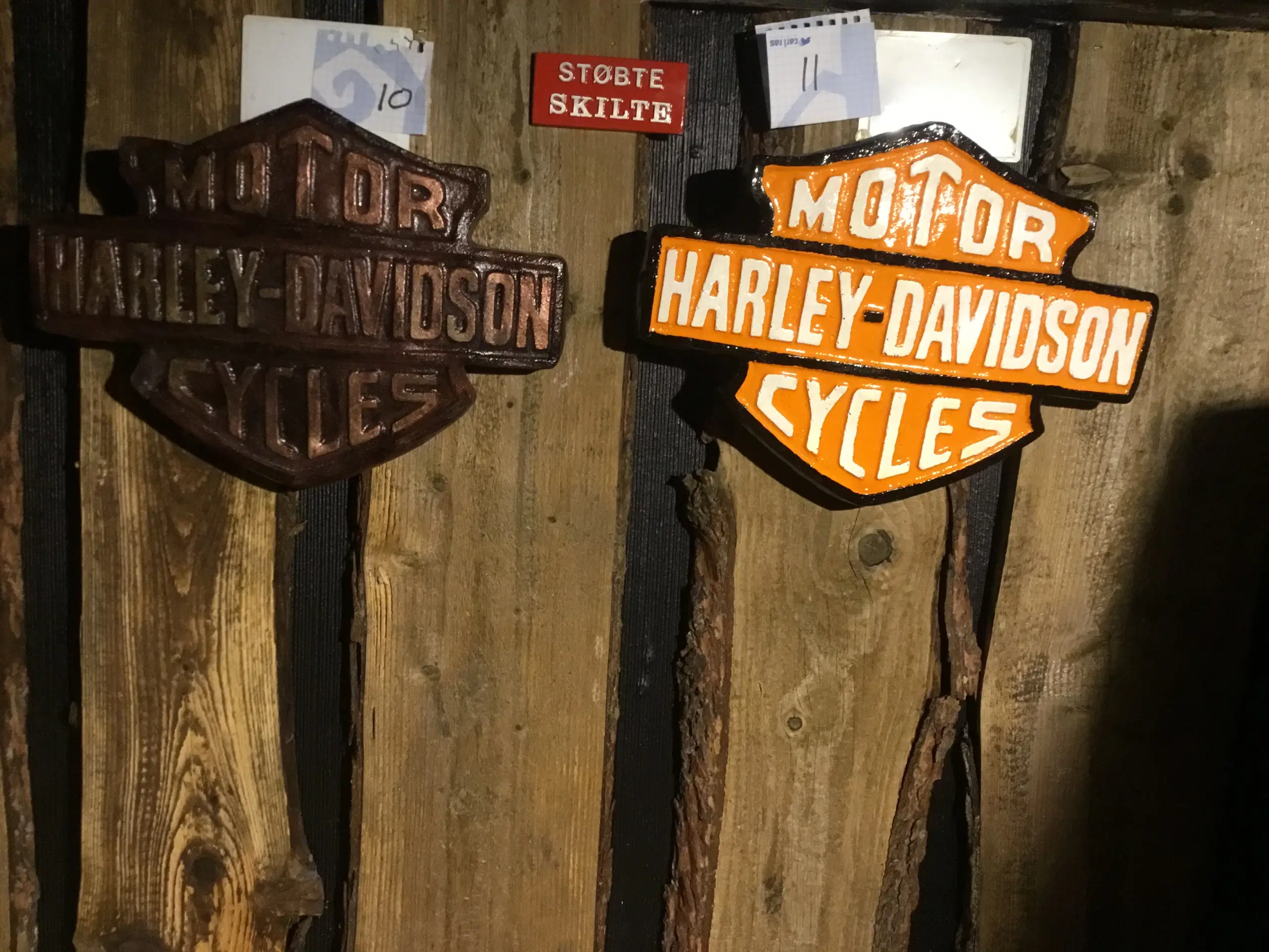 Støbte skilte Harley Davidson