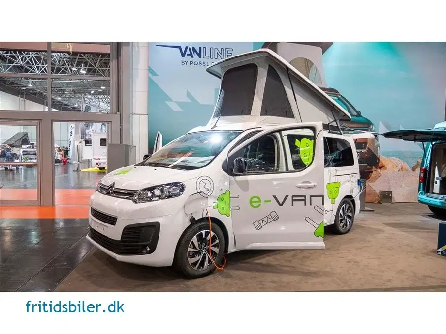 2024 - Pössl vanline E-Vanster 75 Kwh   DK´s første elektriske campervan 380 km på en opladning og kun 345 kr halvårligt i vægtafgift