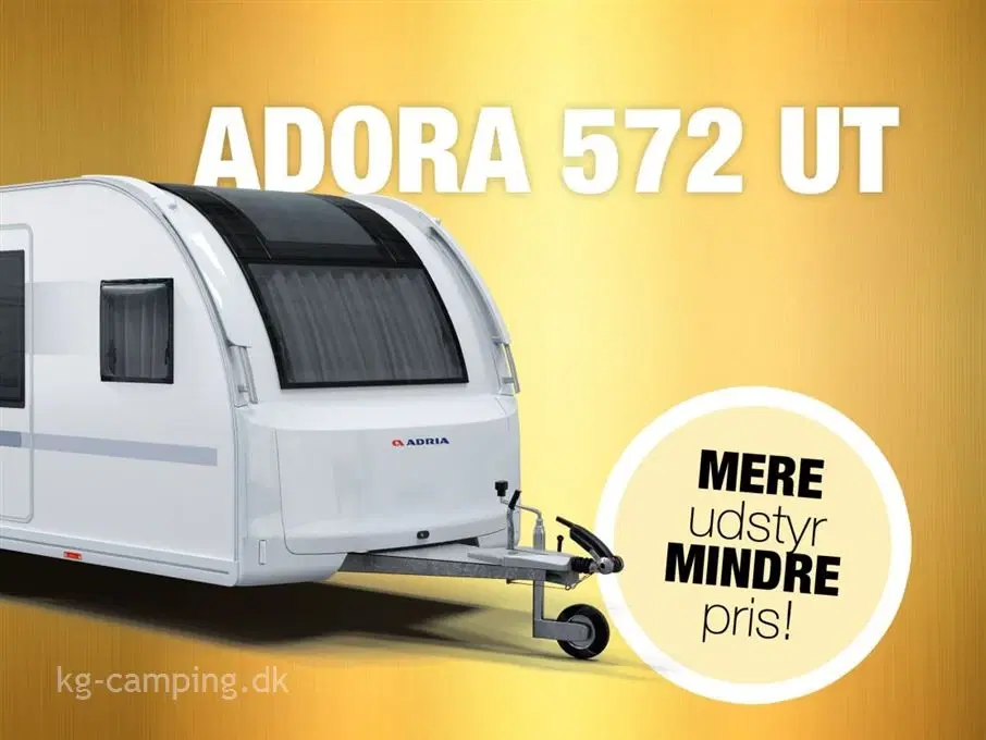 2024 - Adria Adora 572 UT   Lækker Kampagnevogn med enkeltsenge Smartbox - Dometic tagmonteret Aircondition - Alde Centralvarme