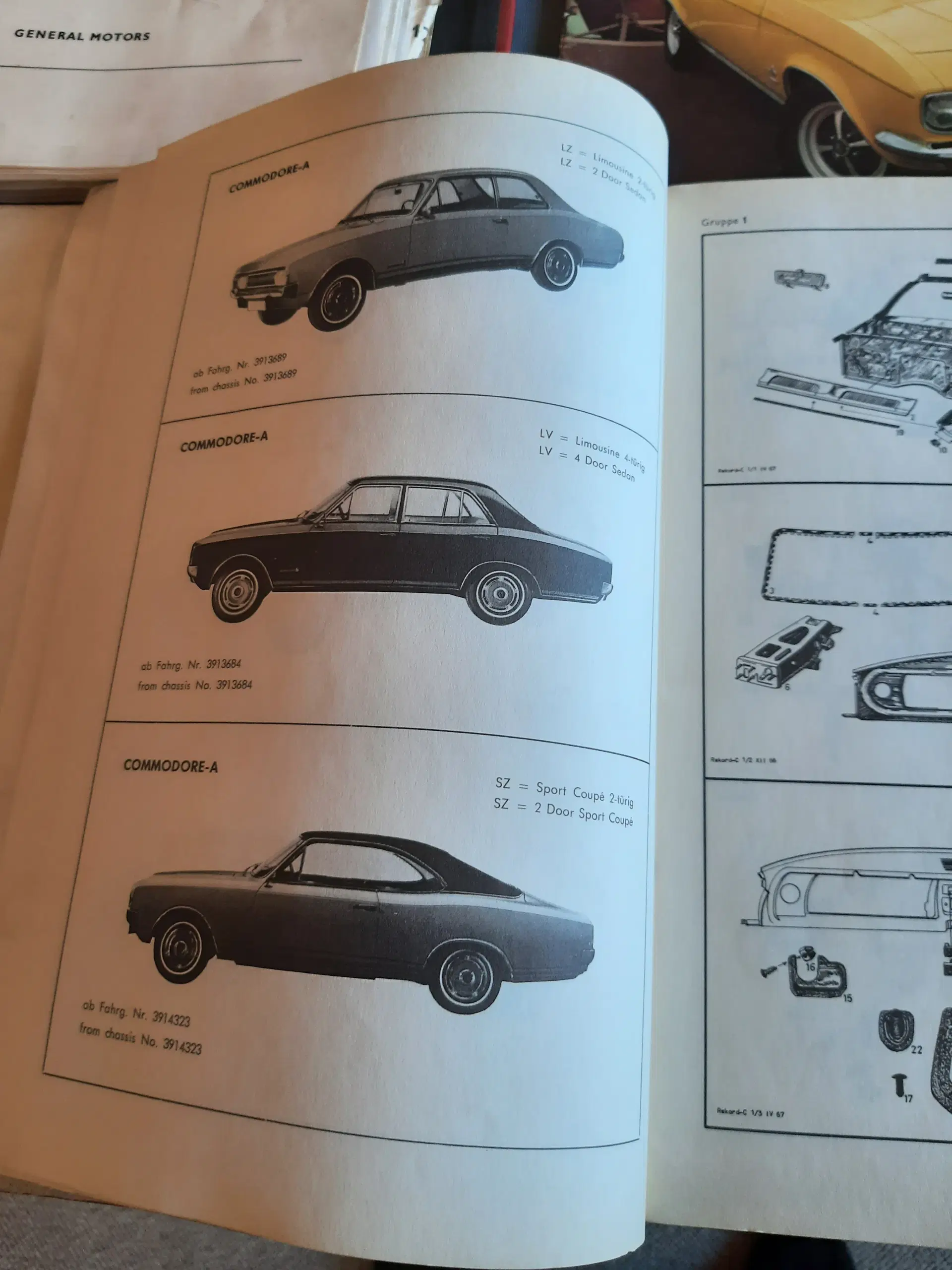 OPEL  brochure og reservedele katalog