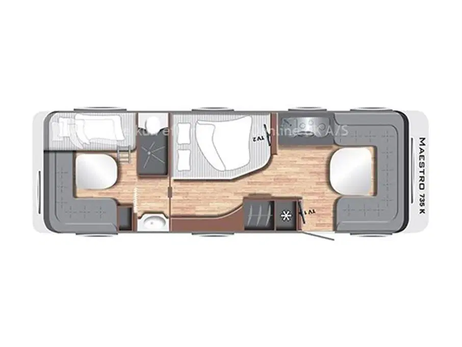 2018 - LMC Maestro 735 K Alde   Lækker Familie vogn med Alde centralvarme fra LMC fra Hinshøj Caravan A/S