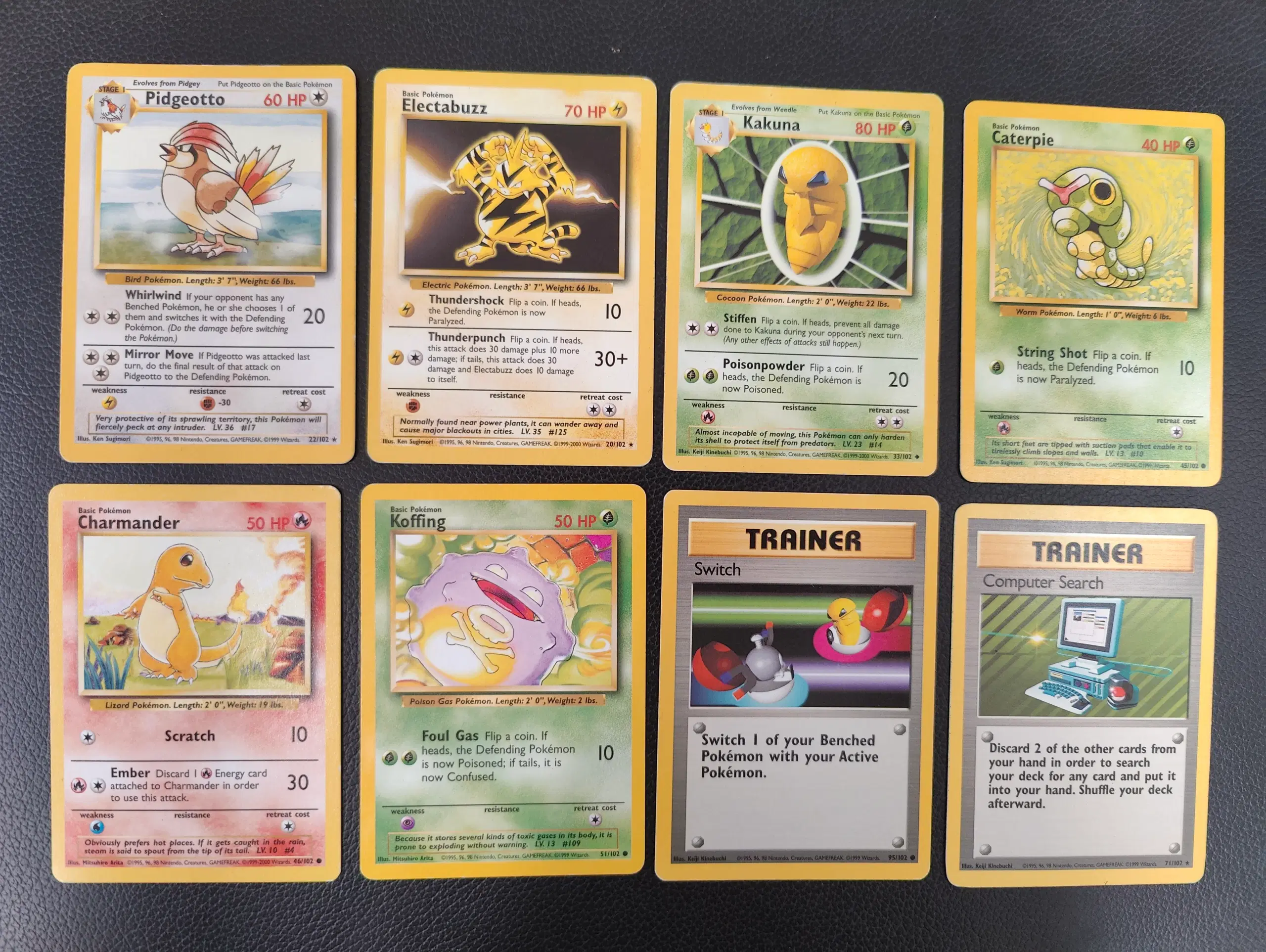 Base Set Jungle Fossil og Promo Pokemon Kort