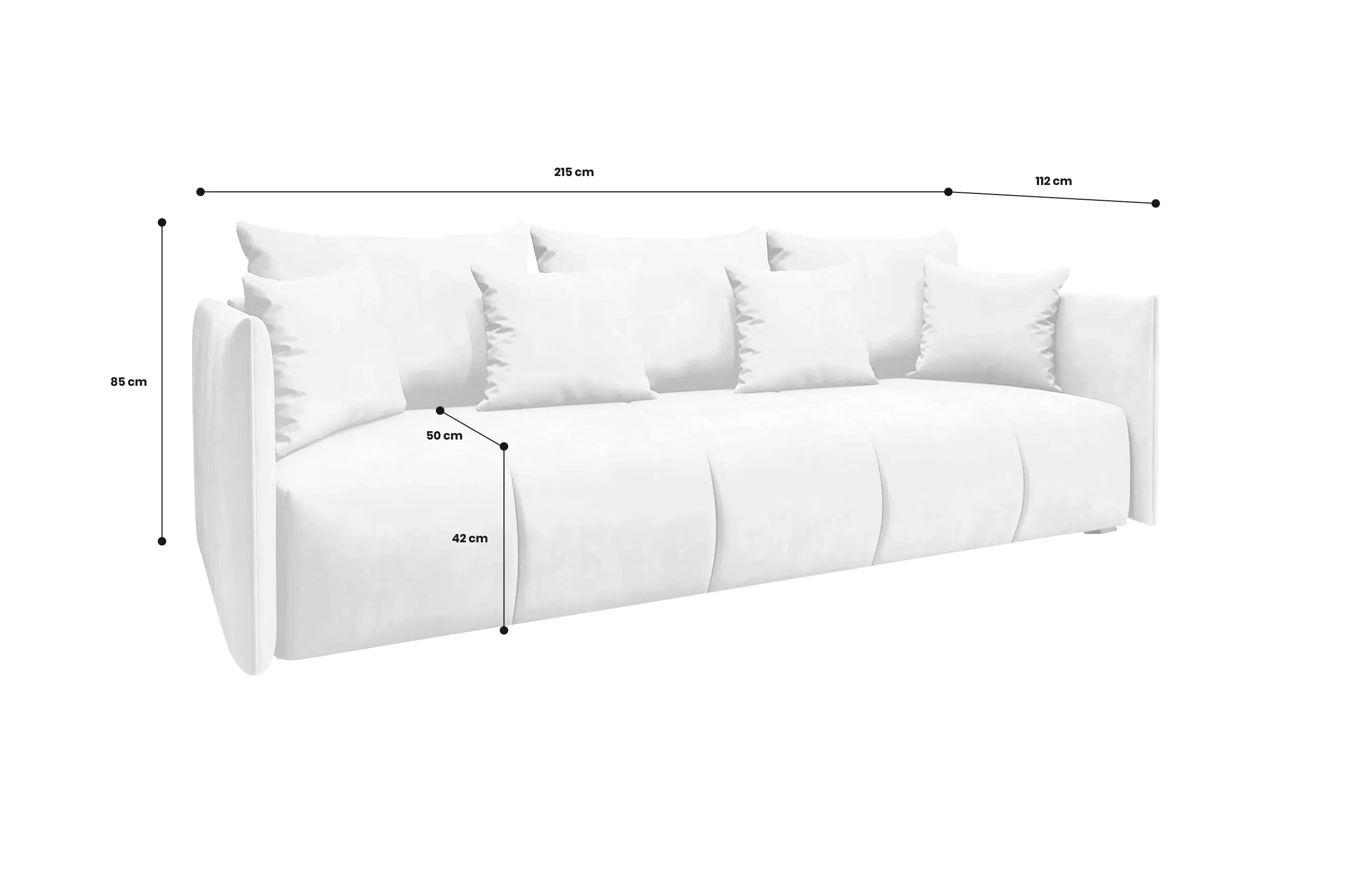 Sovesofa  ASPEN   3 pers