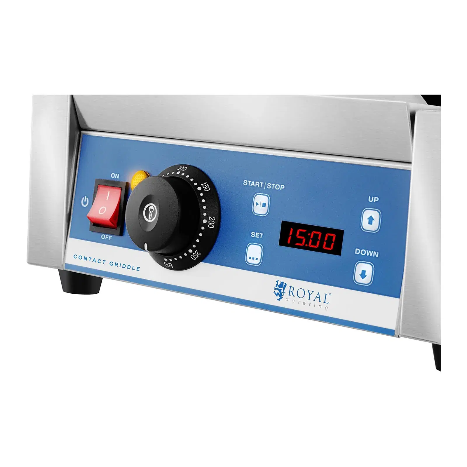 Kontaktgrill – rillet – timer – 1800 W