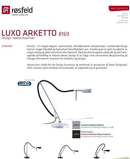 Skøn Luxo Arketto bordlampe