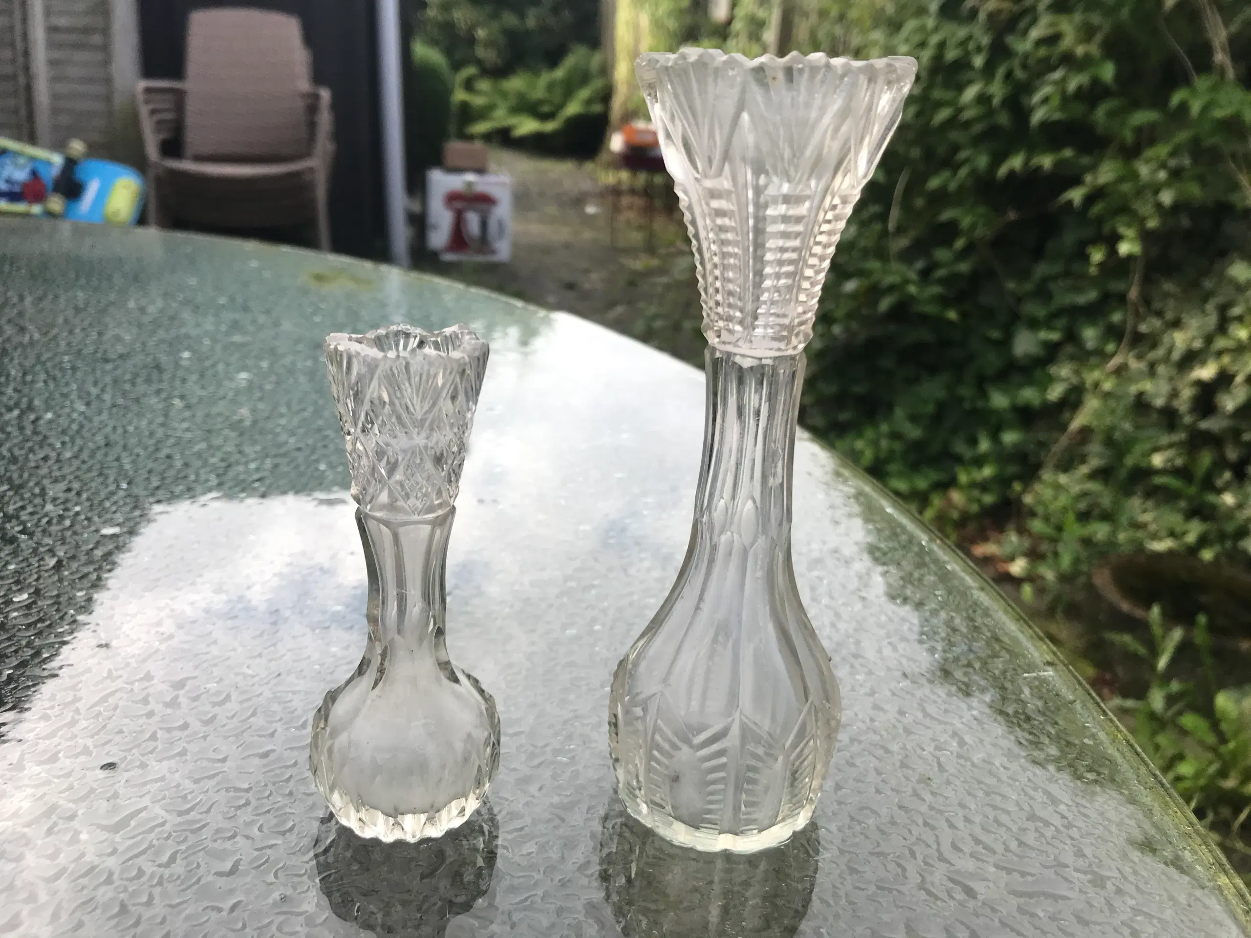 gamle glasvaser marmor vase