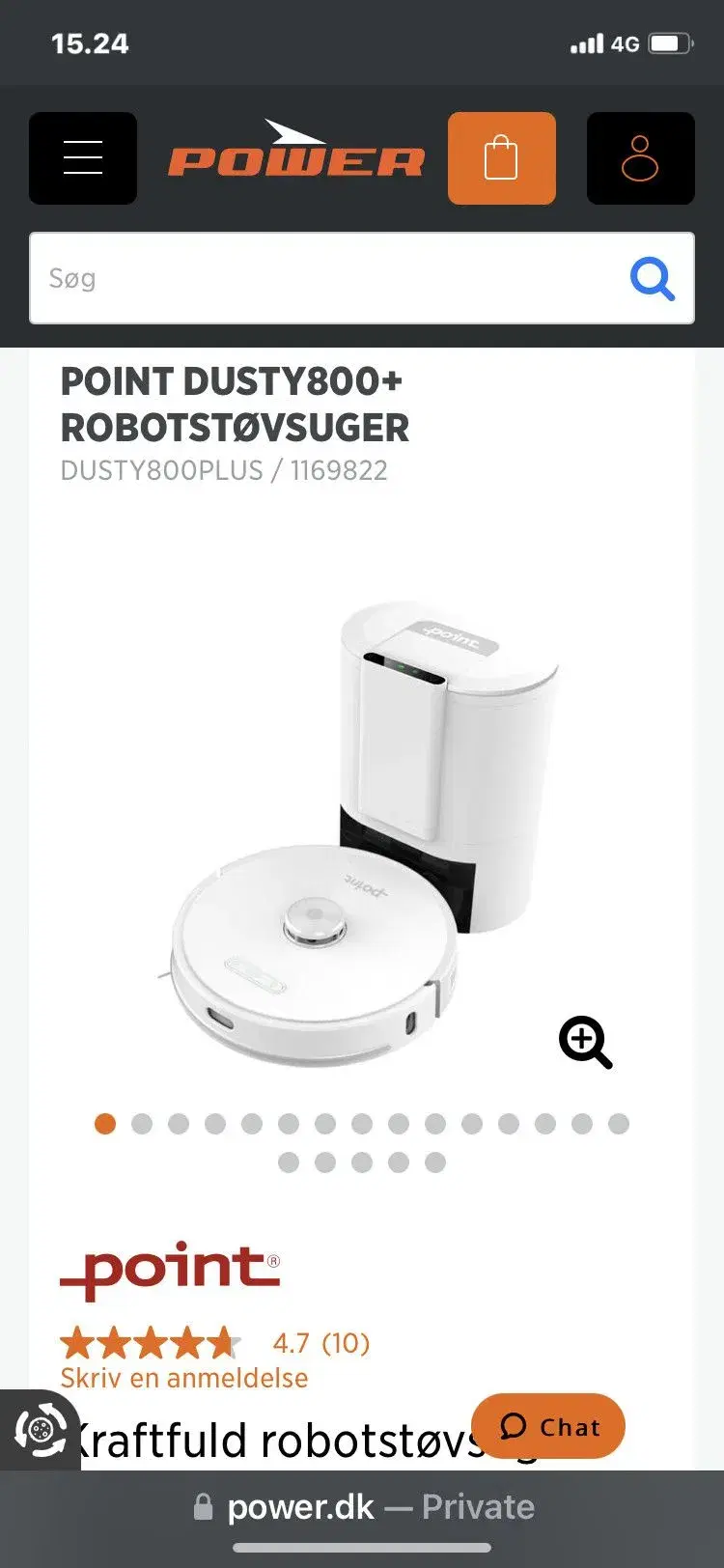 Robotstøvsuger med moppefunktion