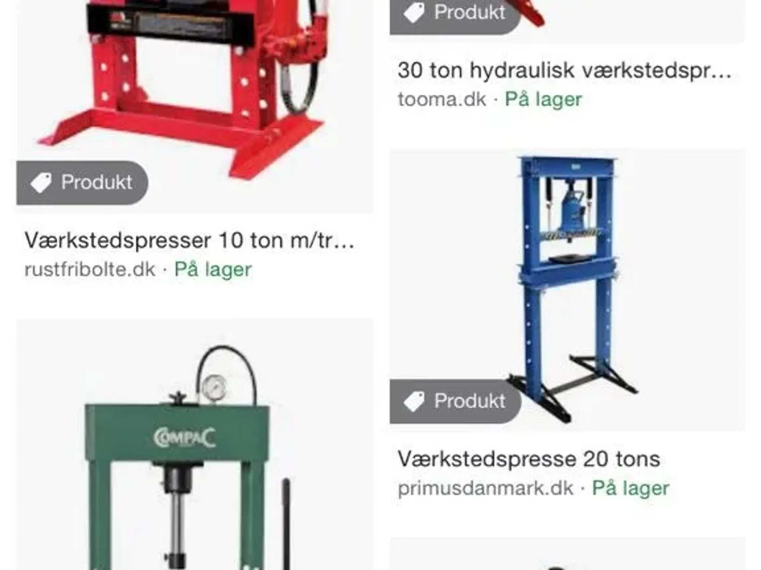 Købes Værkstedspresse AC eller Compakt