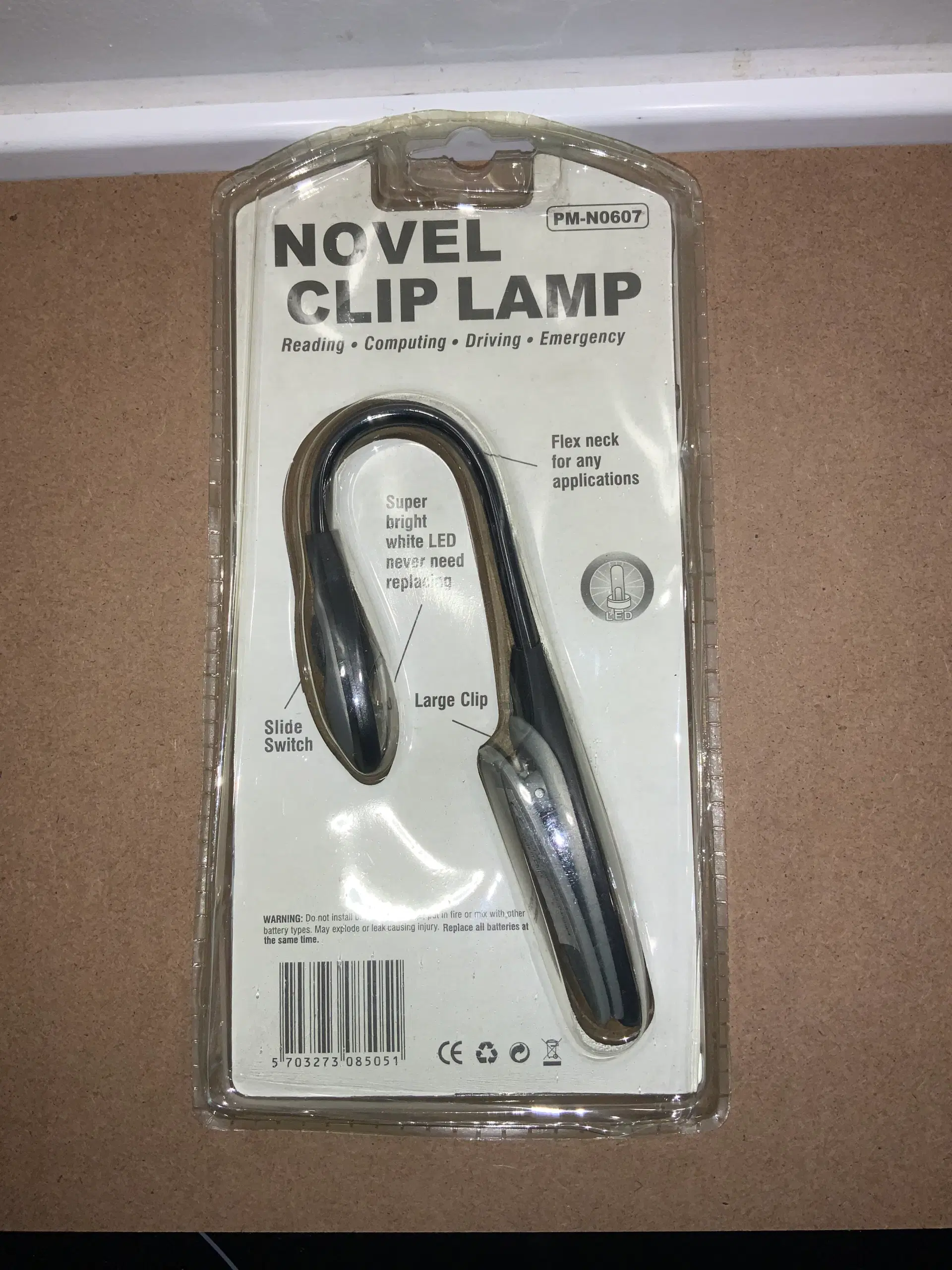 LED Novel Clip Lamp Læselampe med klemme