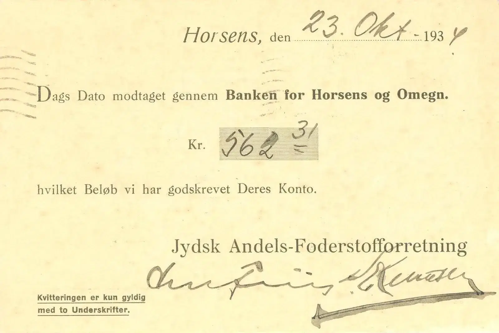 Horsens tryksag 1934