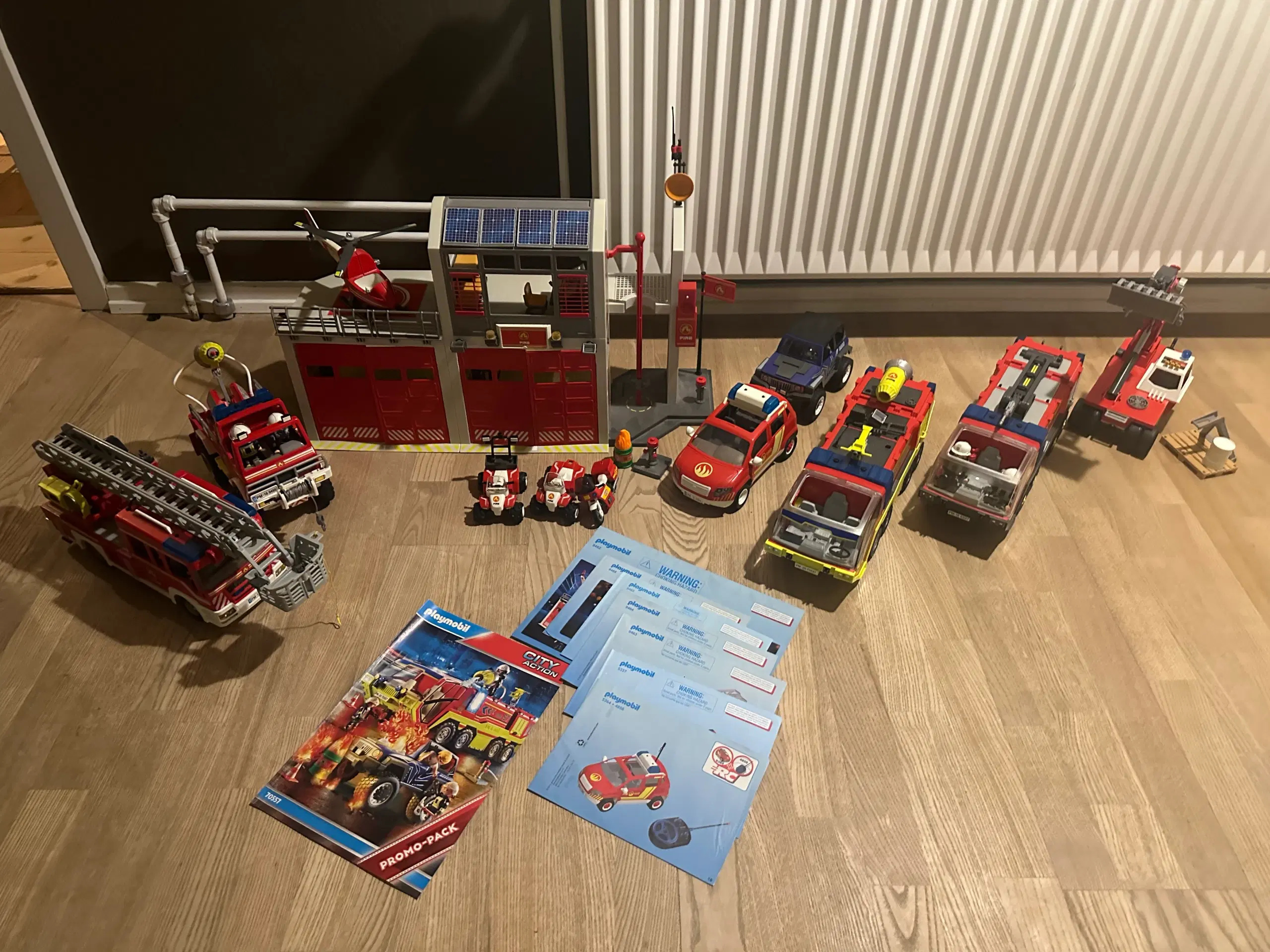 Stor Playmobil brand og redning pakke