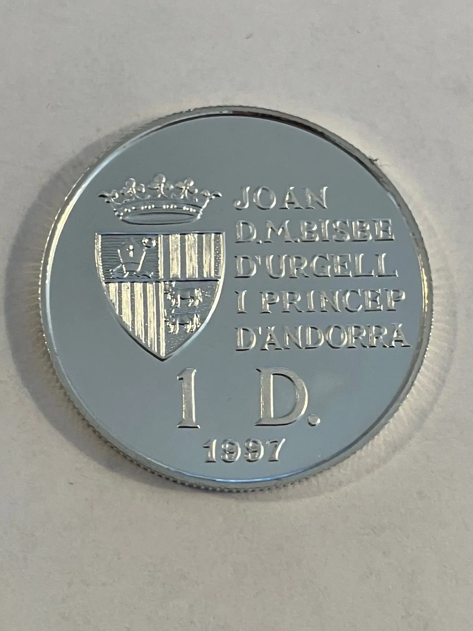 1 Diner Andorra 1997 Sølvmønt