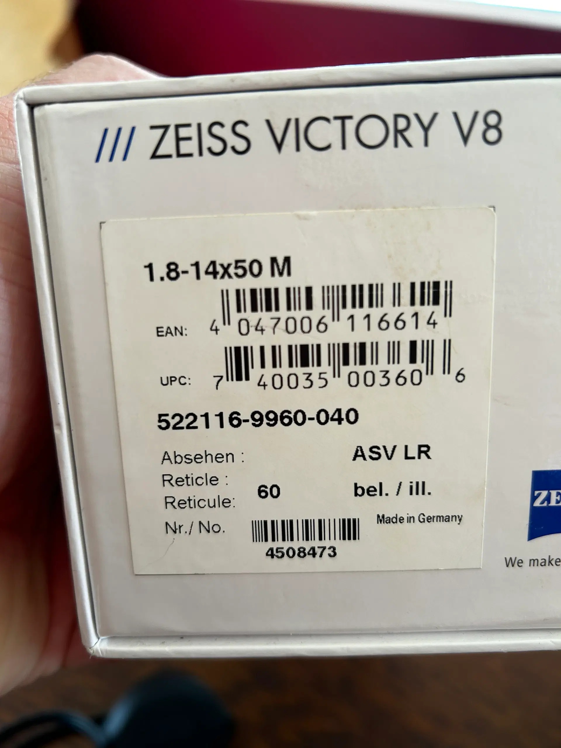 ZEISS V8 sigtekikkert riffelkikkert