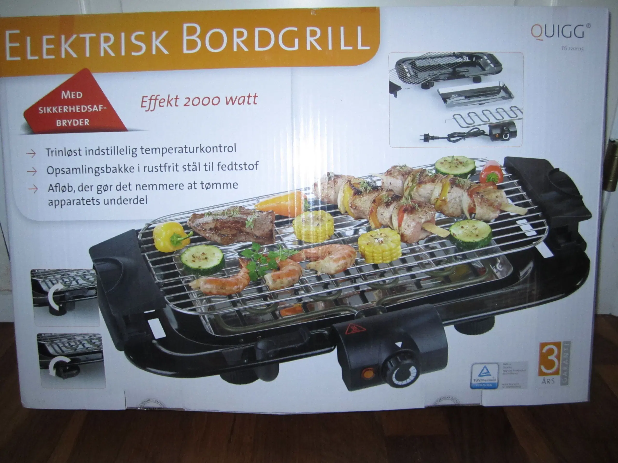 QUIGG Elektrisk BORDGRILL