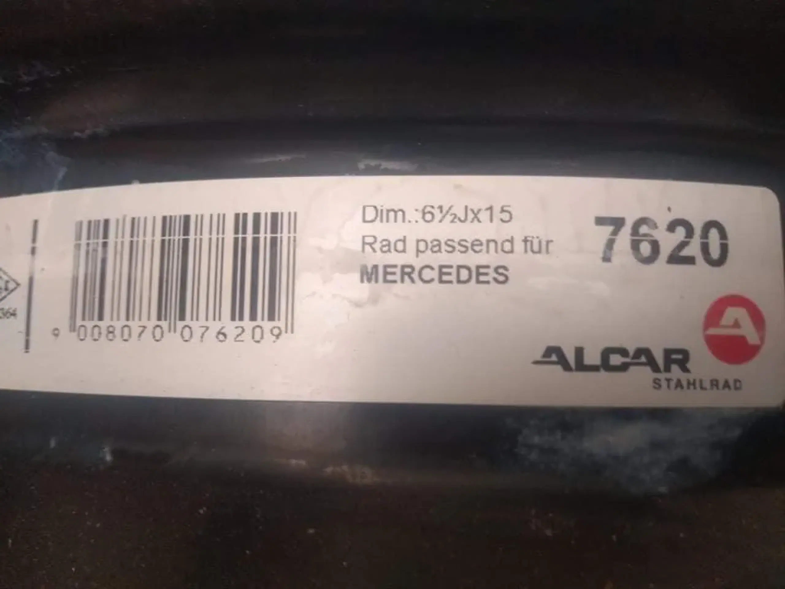 15" Stålfælge - Mercedes - TPMS