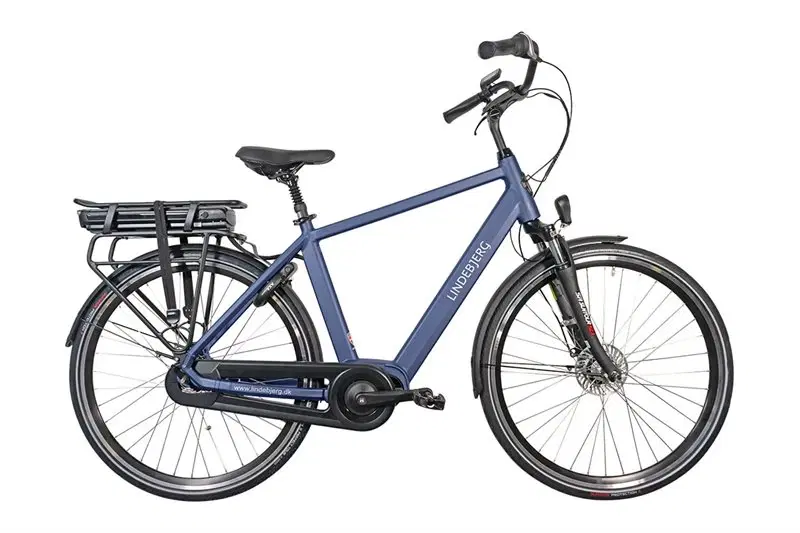 Lindebjerg 28'' Elcykel Center LUX H - Mat Blå