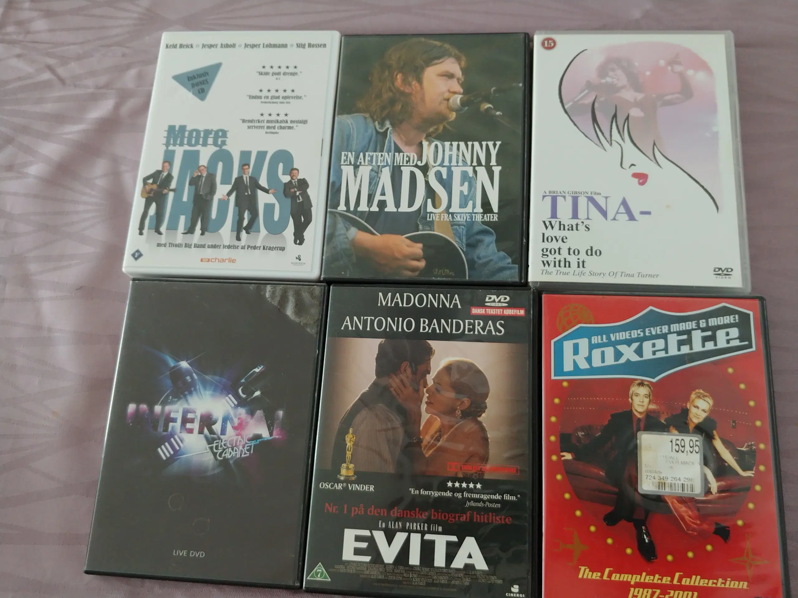 Musik DVD med super kunstere 30 dvd og 5 blue ray