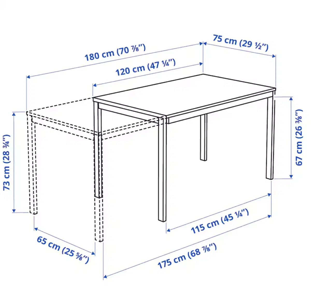 Hvidt Ikea spisebord