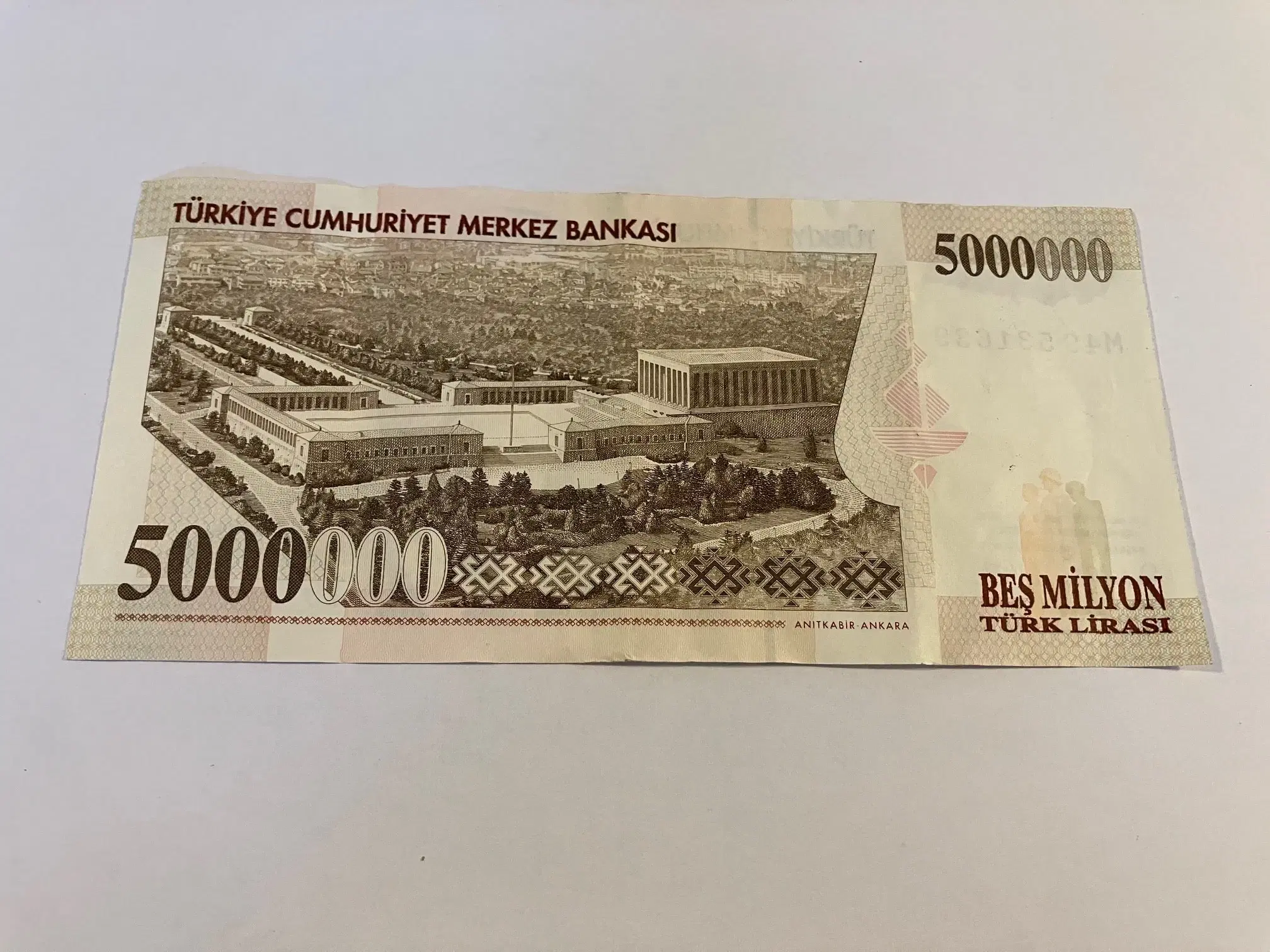 5 million Lira Turkey