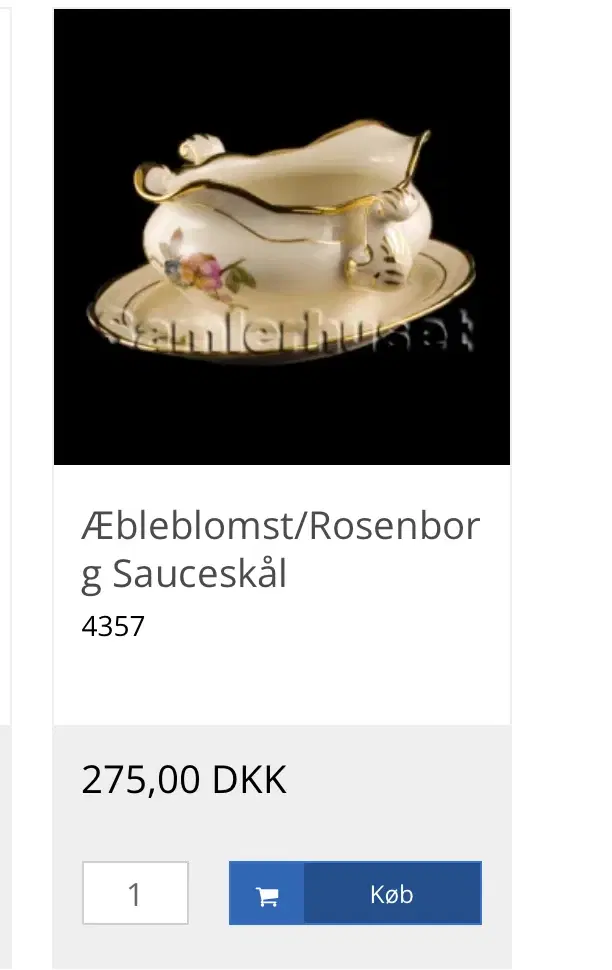 Æbleblomst spisestel og 5 kopper