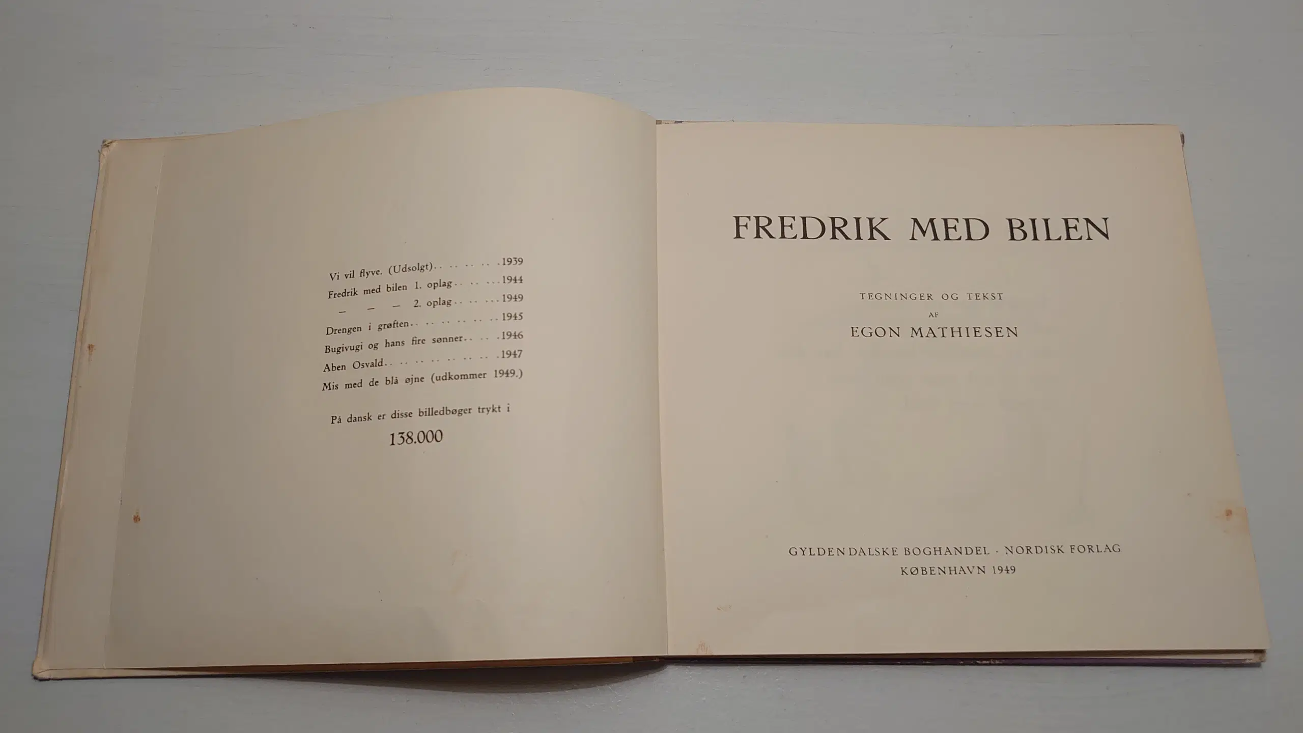 Egon Mathiesen: Frederik med Bilen 1udg 1949