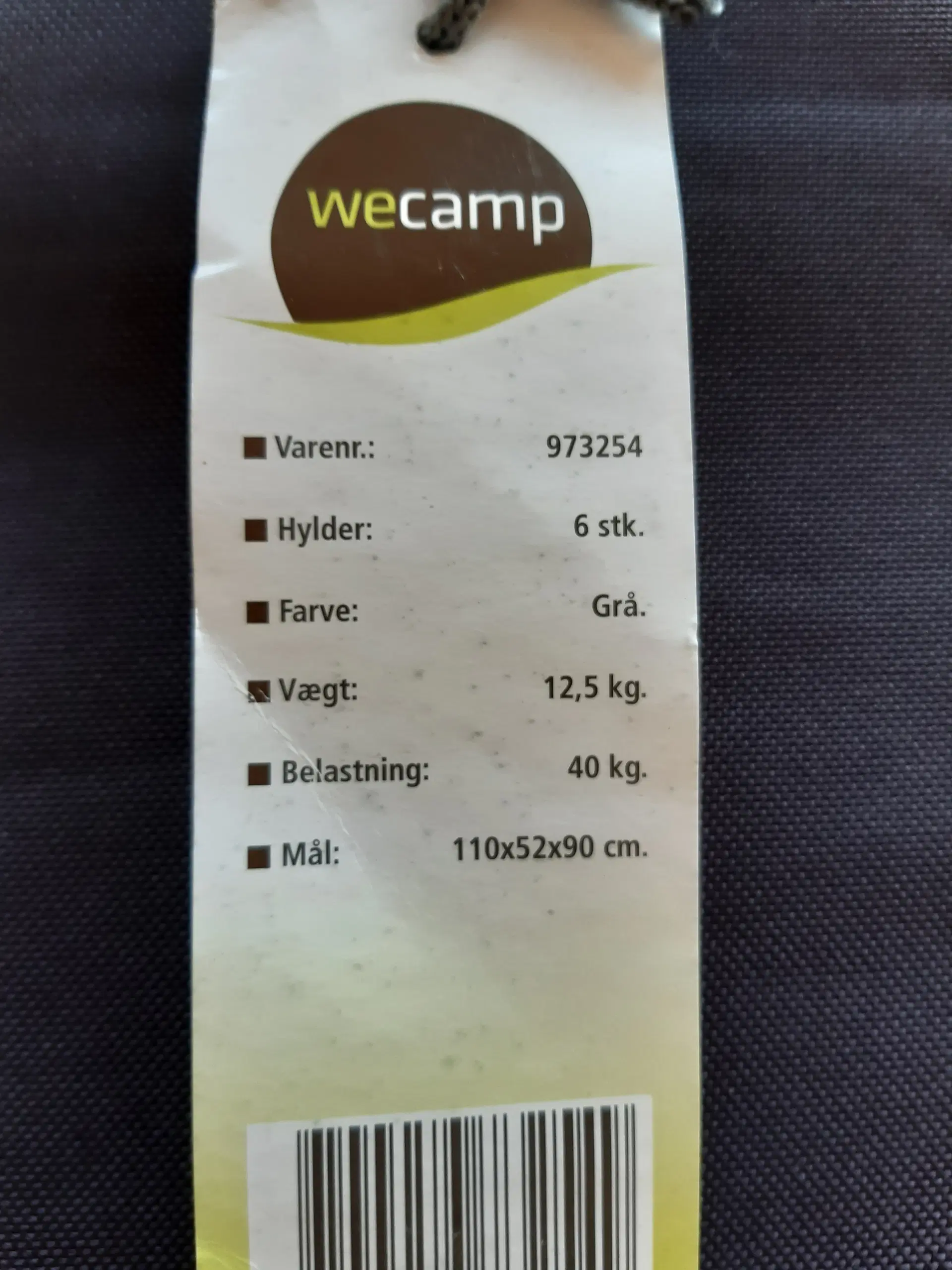 Wecamp opbevaringsreol med 6 hylder