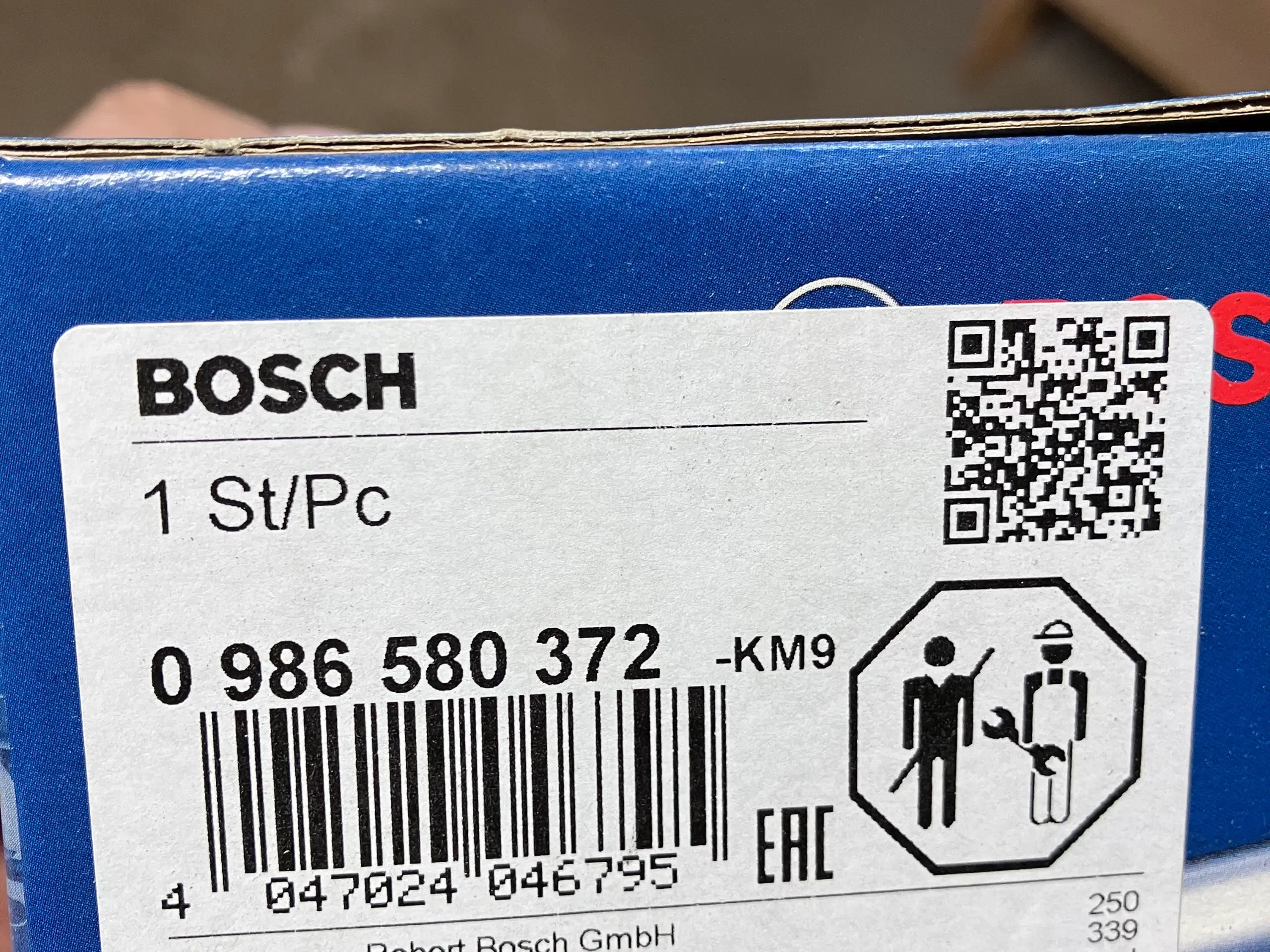 Brændstofpumpe BOSCH 0 986 580 372