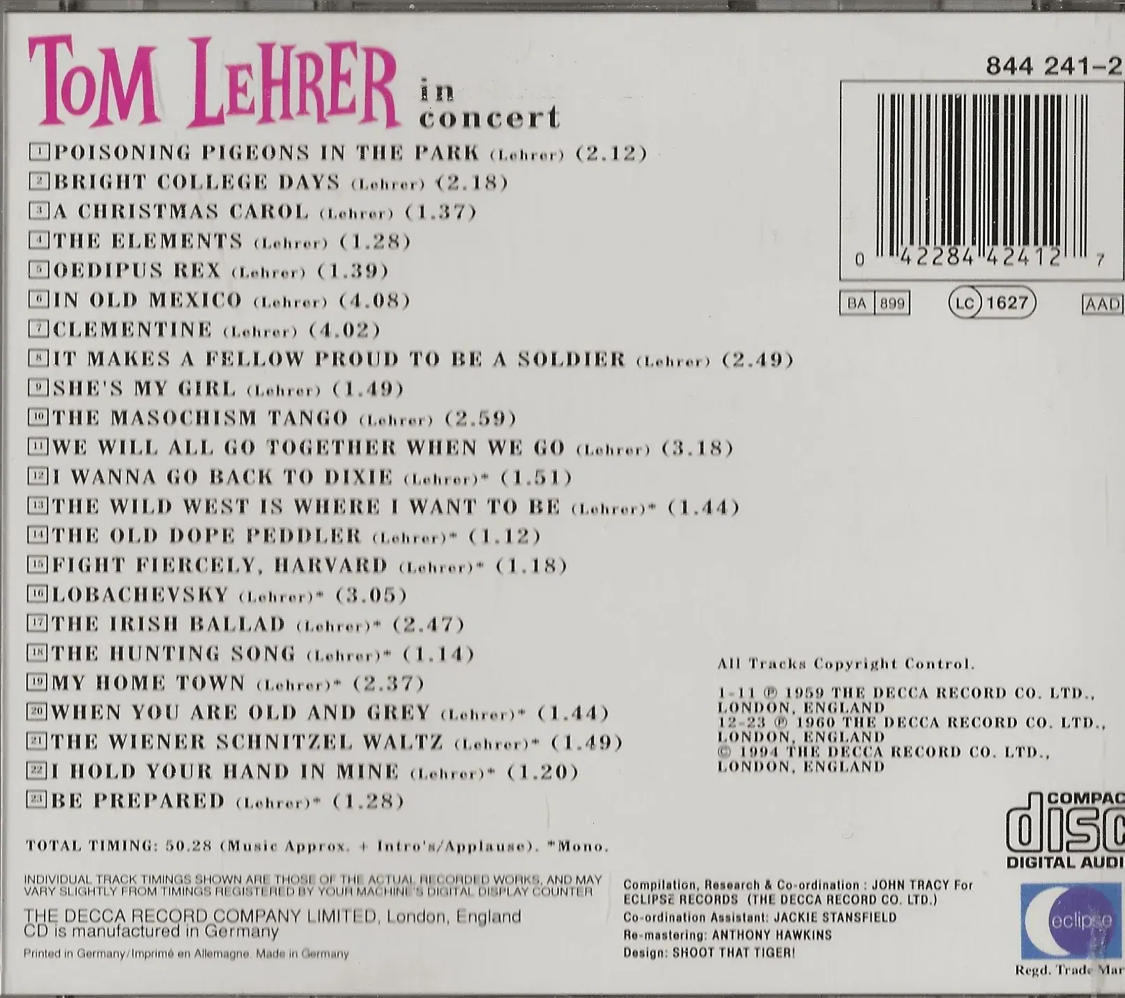 Tom Lehrer in Concert